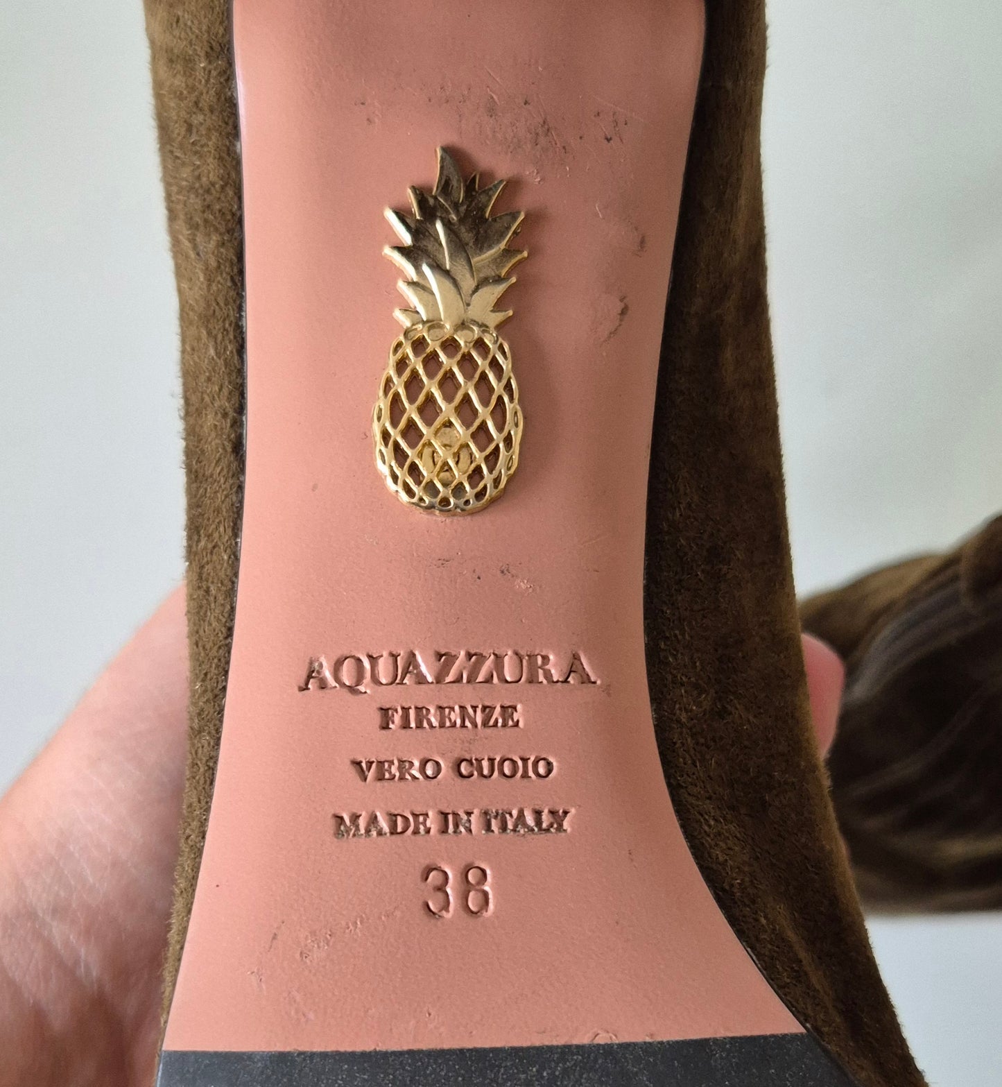 AQUAZZURA čizme, brušena koža, broj 38