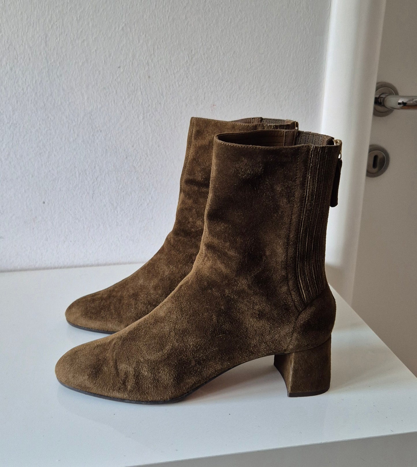 AQUAZZURA čizme, brušena koža, broj 38