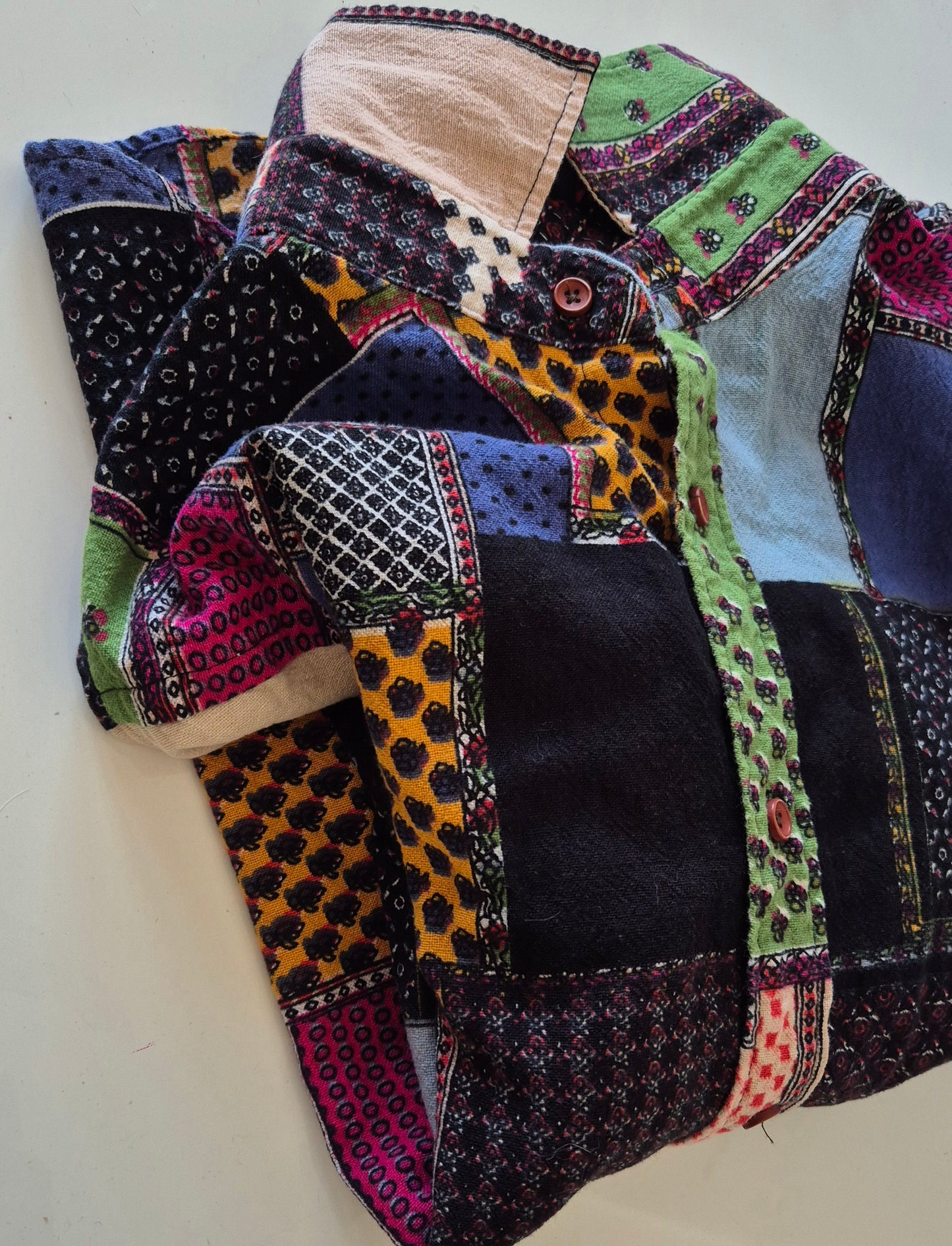 pamučna košulja patchwork uzorka, vintage, nova ✌️