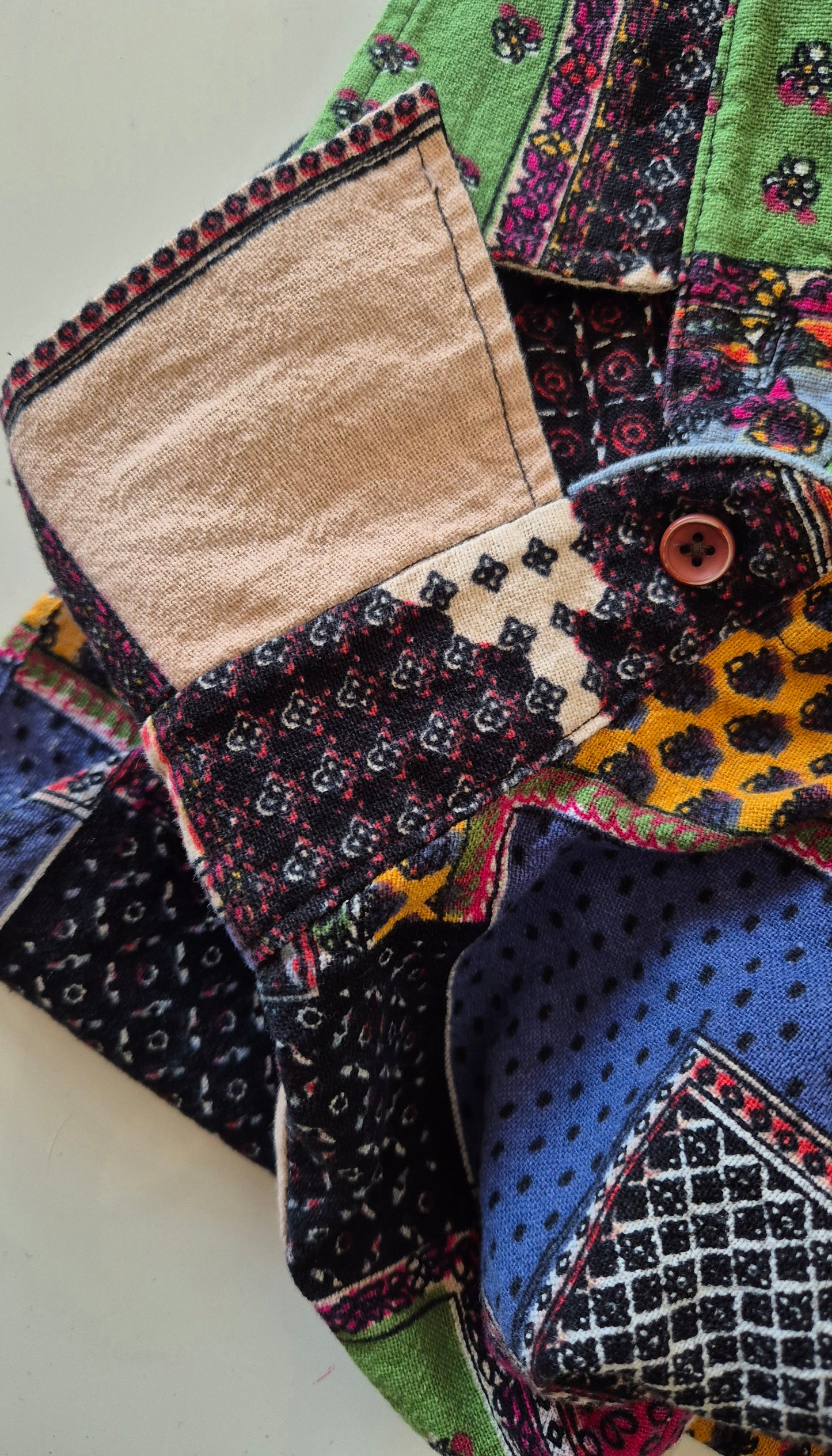 pamučna košulja patchwork uzorka, vintage, nova ✌️