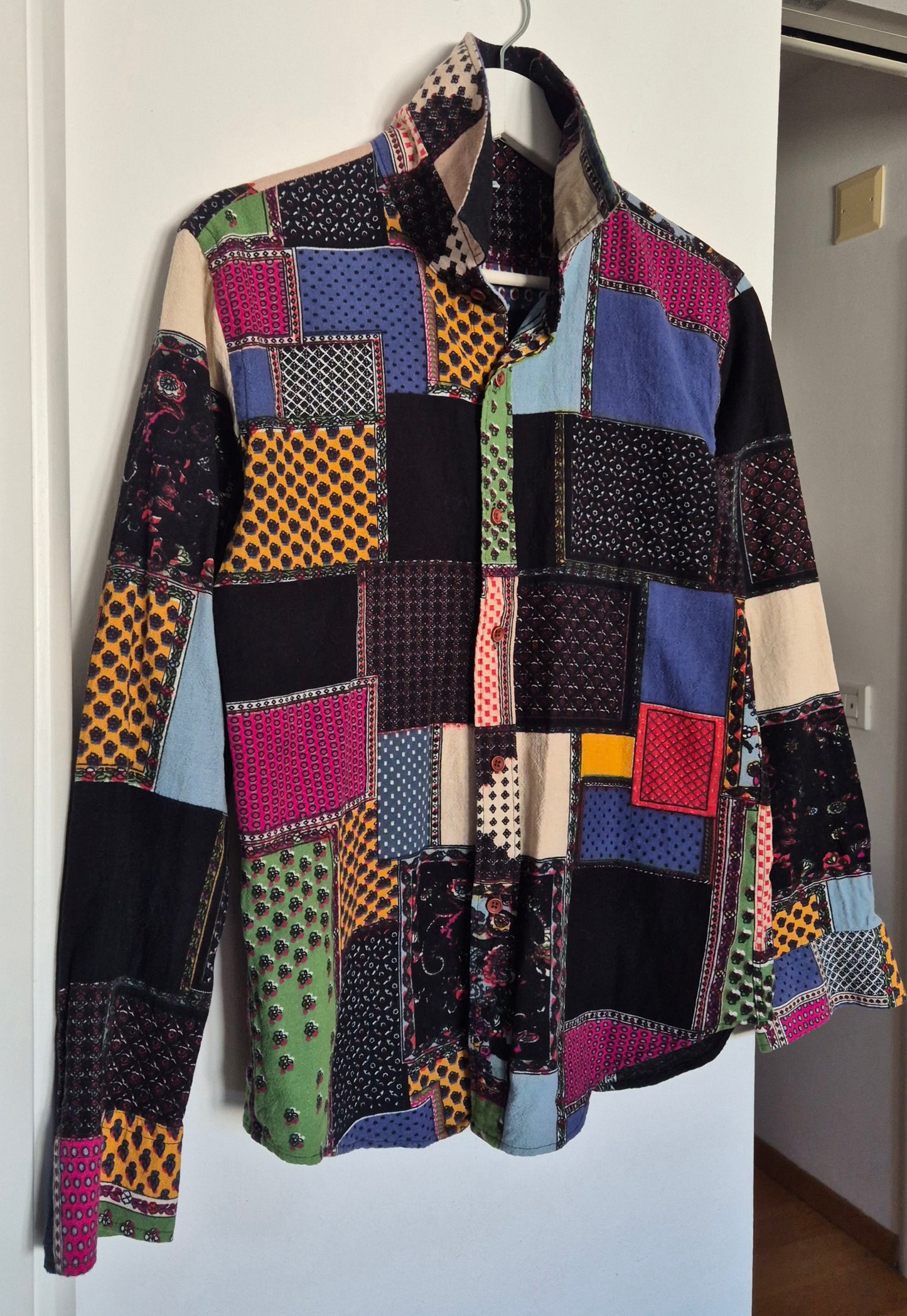 pamučna košulja patchwork uzorka, vintage, nova ✌️