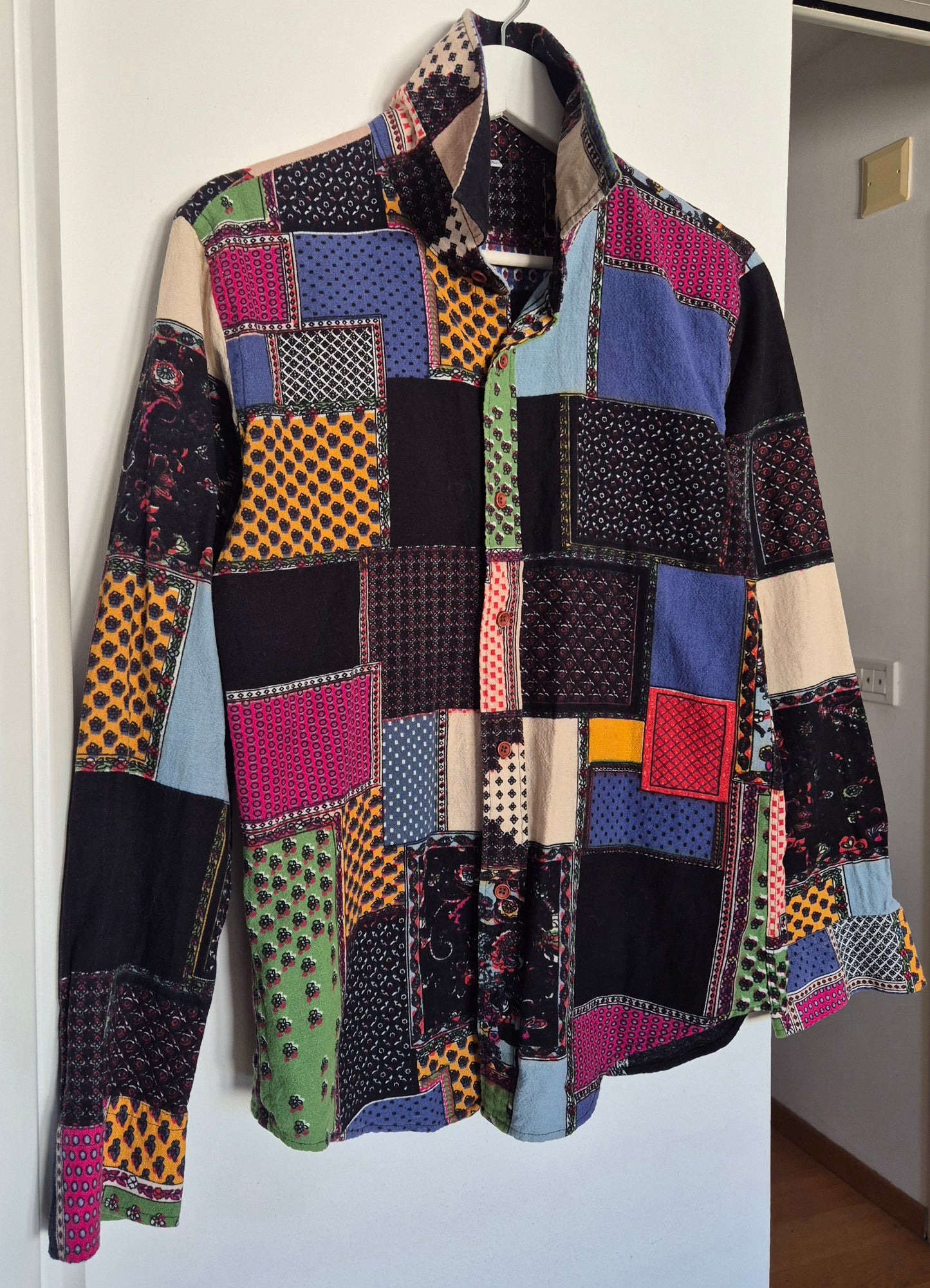 pamučna košulja patchwork uzorka, vintage, nova ✌️