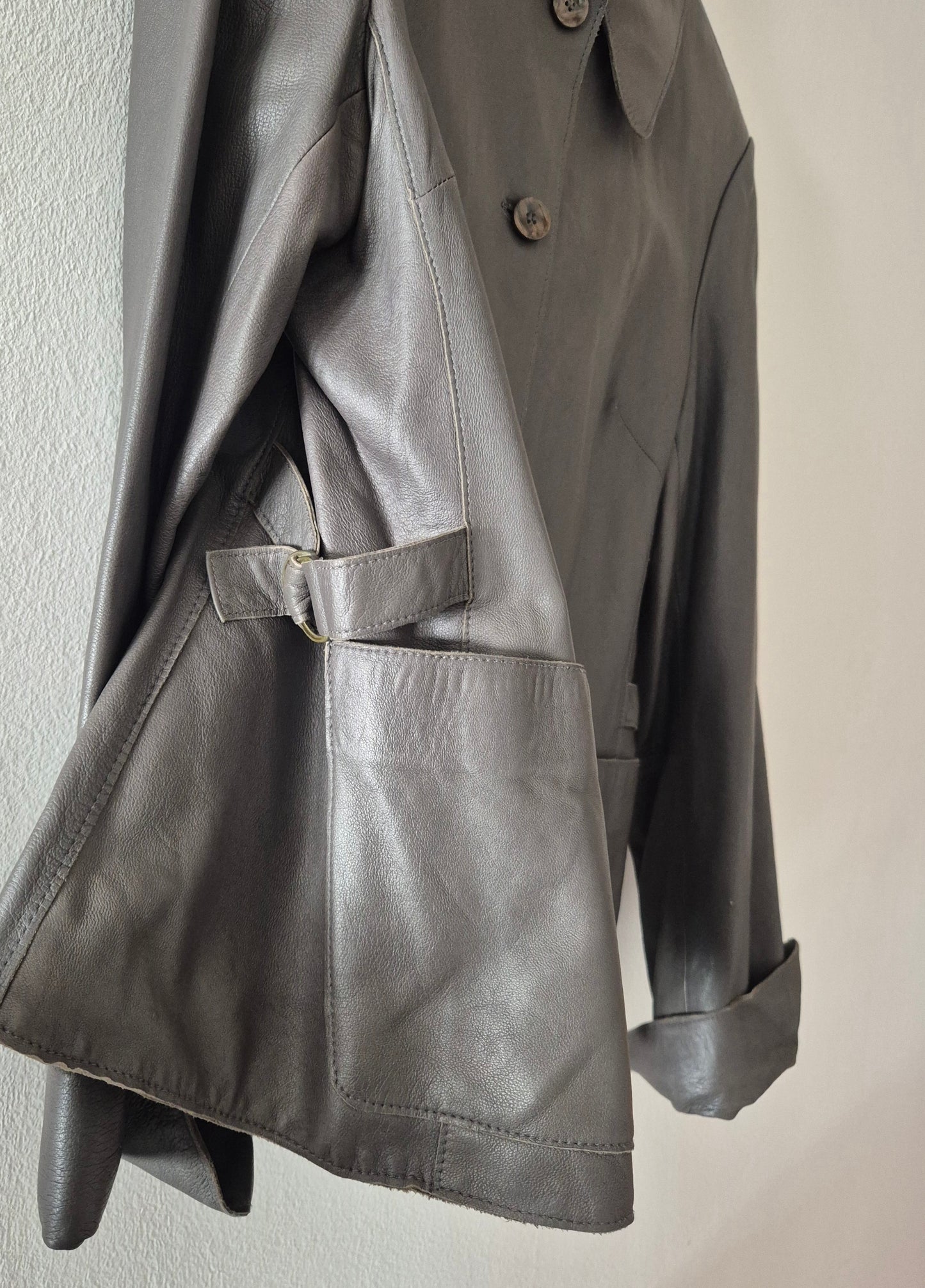 JONES NEW YORK siva jakna, koža 🩶