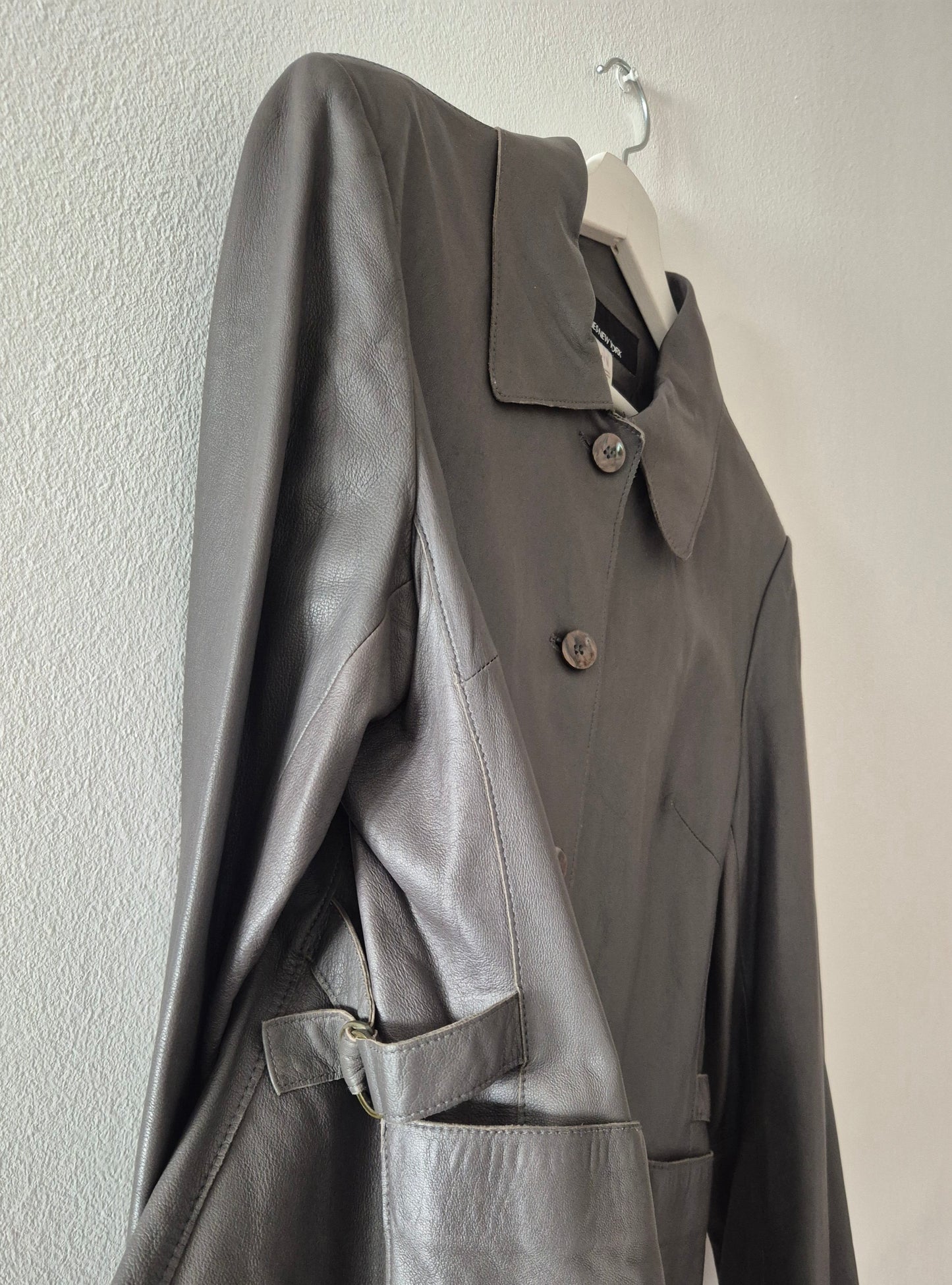 JONES NEW YORK siva jakna, koža 🩶