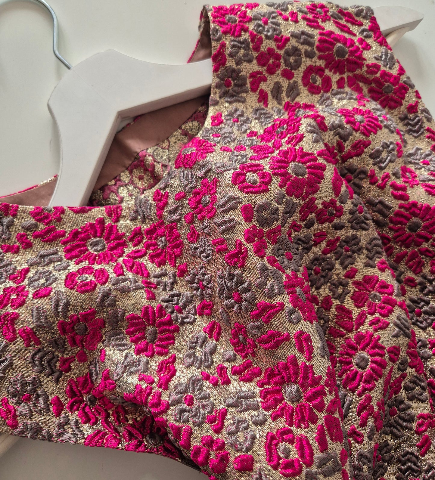 very vintage handmade haljina od predivnog žakara, nova