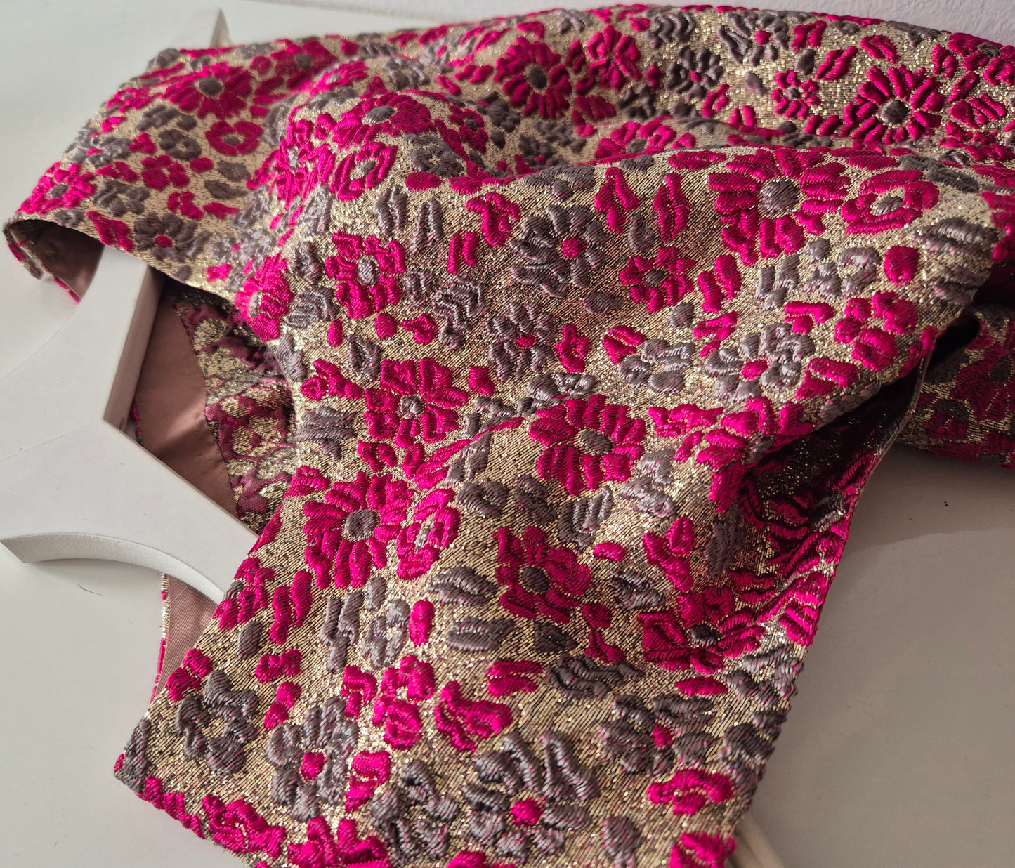 very vintage handmade haljina od predivnog žakara, nova