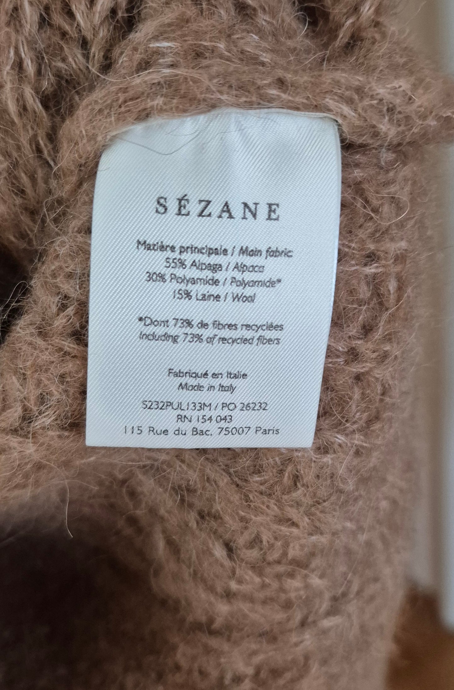 SÉZANE pulover, alpaka i vuna, novi