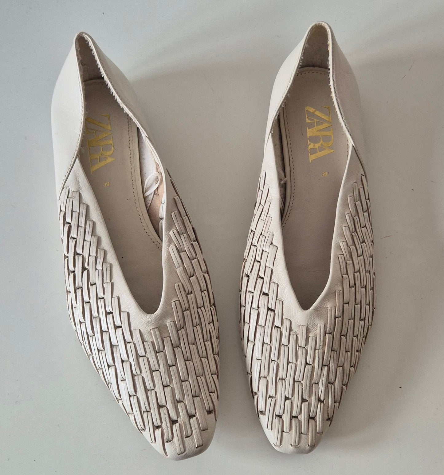 ZARA balerinke od pletene kože, broj 39