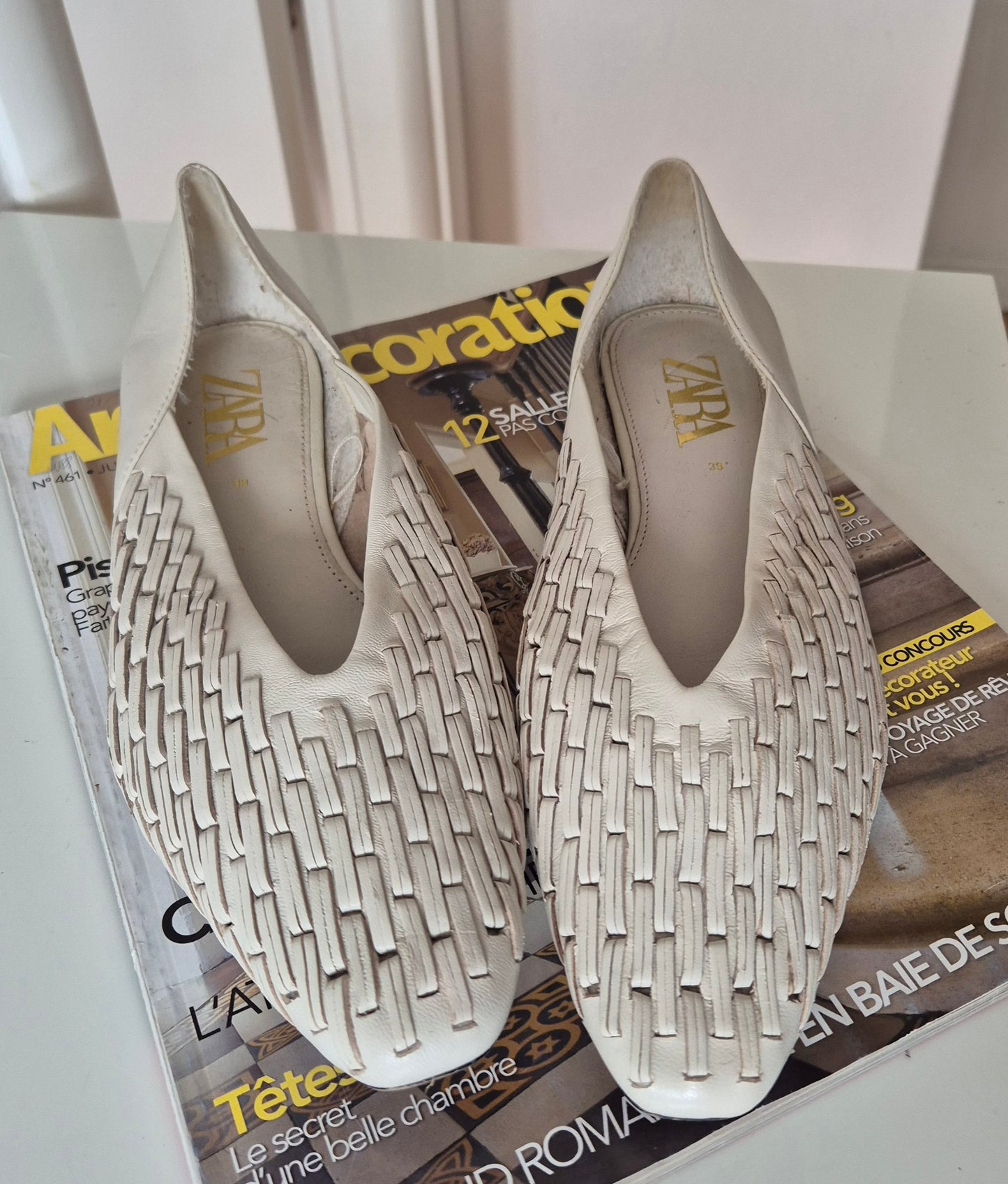 ZARA balerinke od pletene kože, broj 39