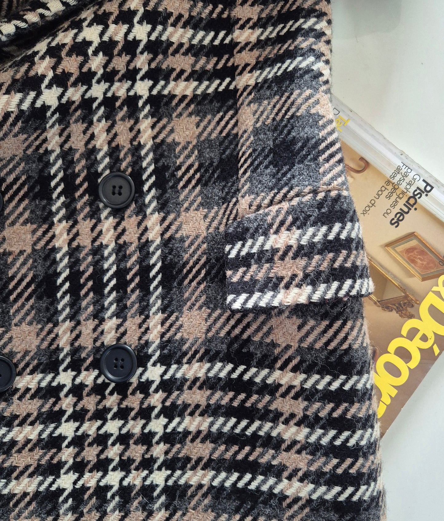 RAIINE karirani sako/kaput, 100% vuna