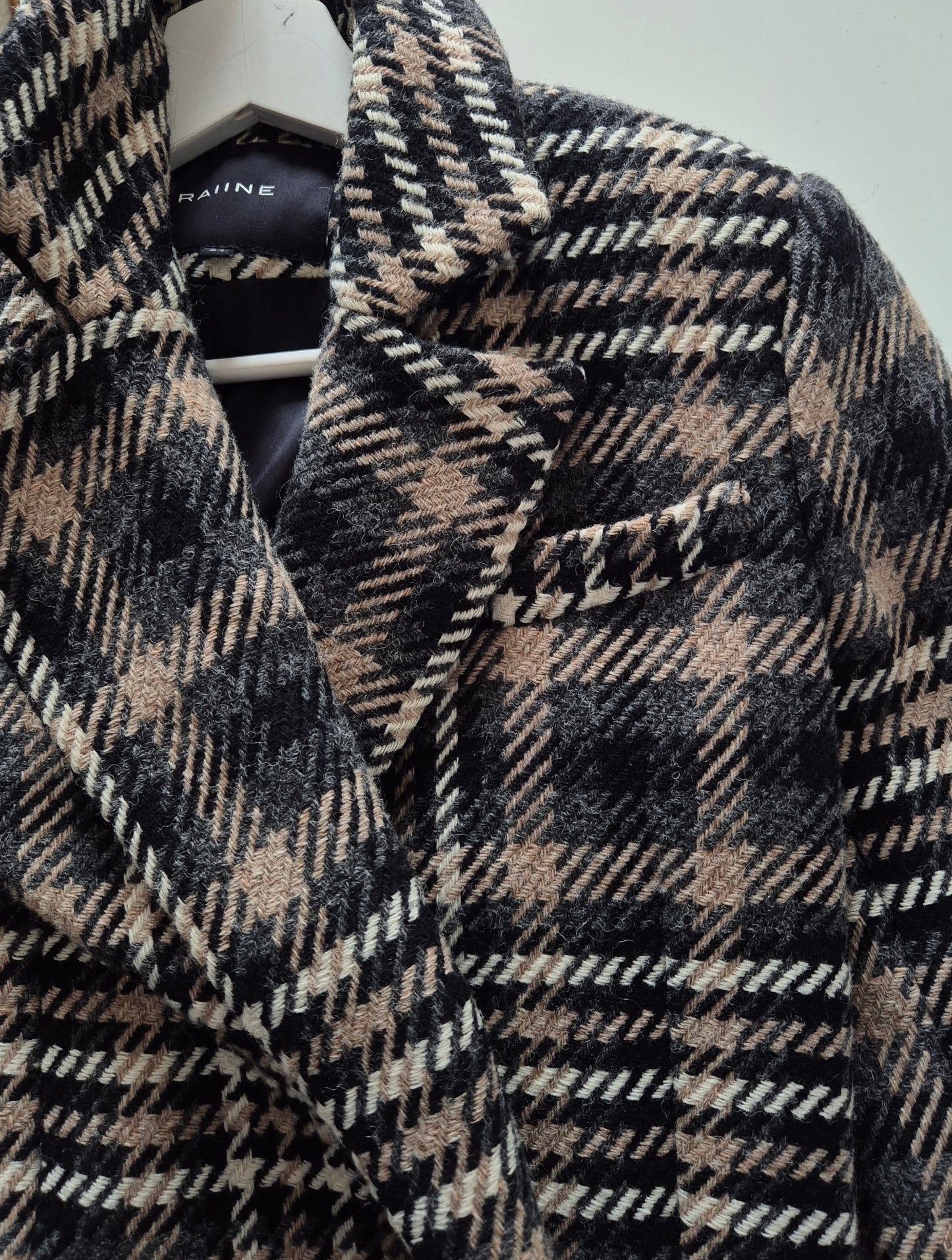 RAIINE karirani sako/kaput, 100% vuna