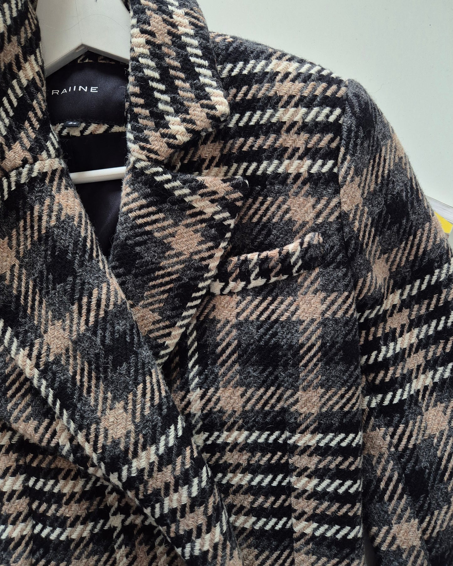 RAIINE karirani sako/kaput, 100% vuna