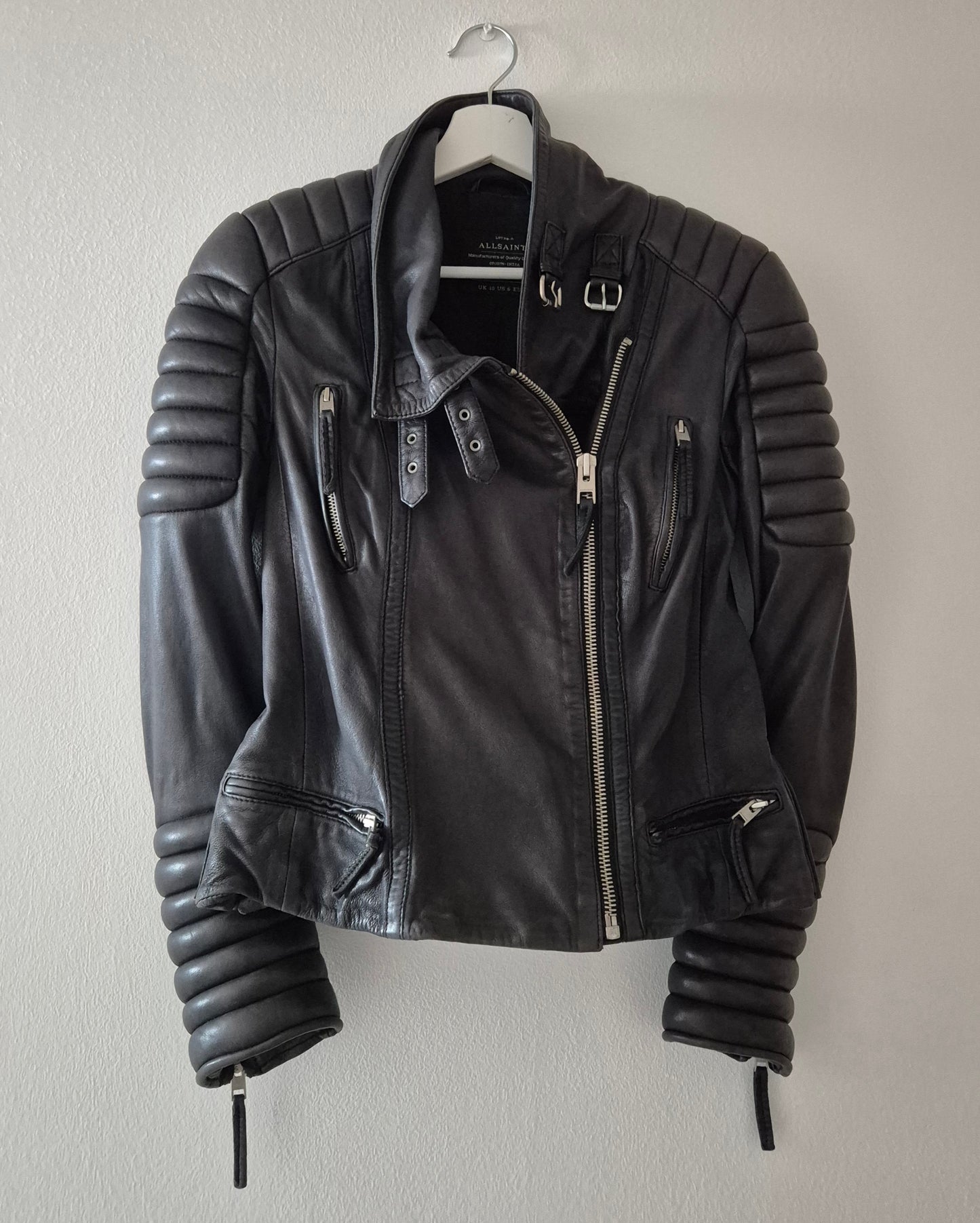 ALL SAINTS kožna biker jakna