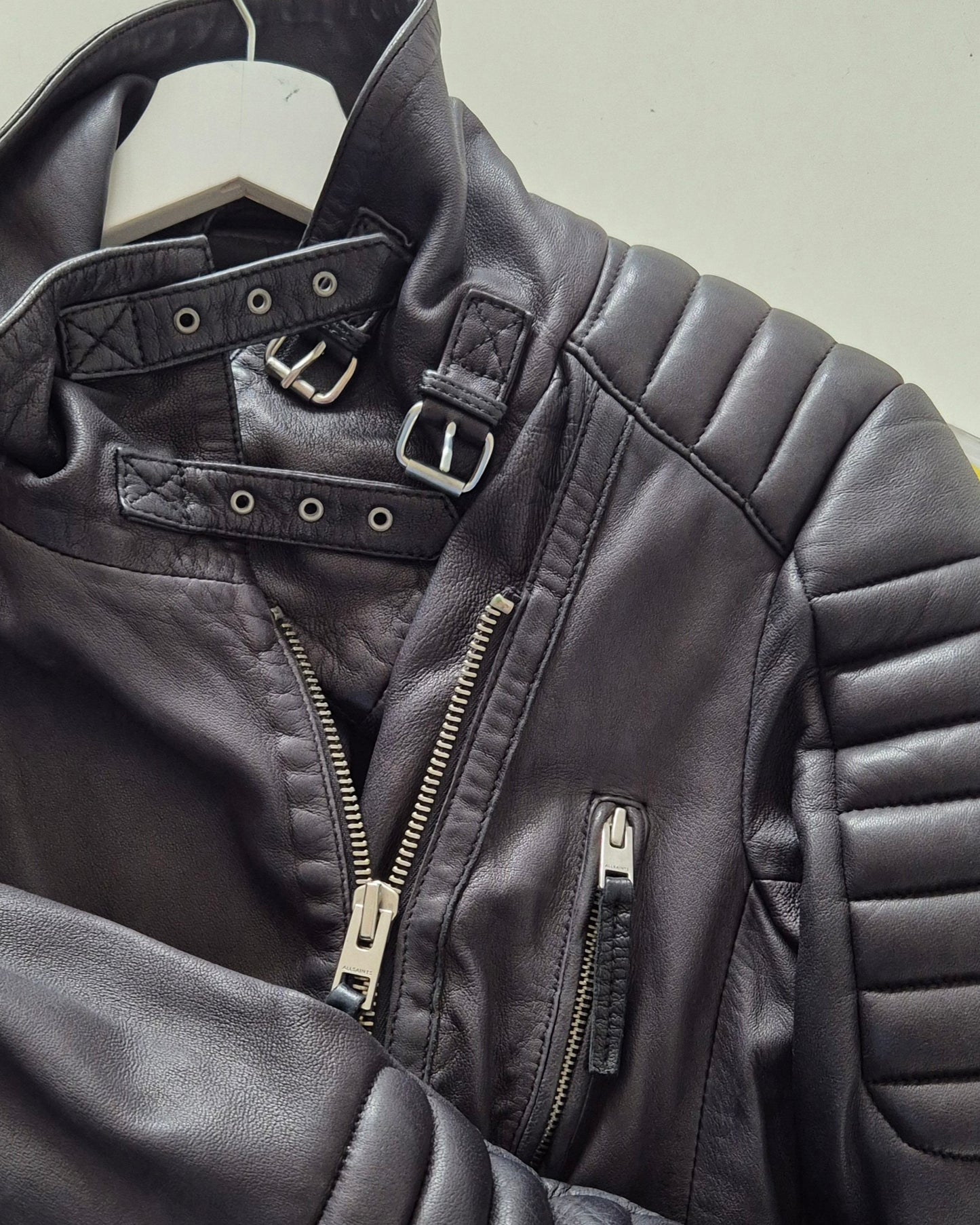 ALL SAINTS kožna biker jakna