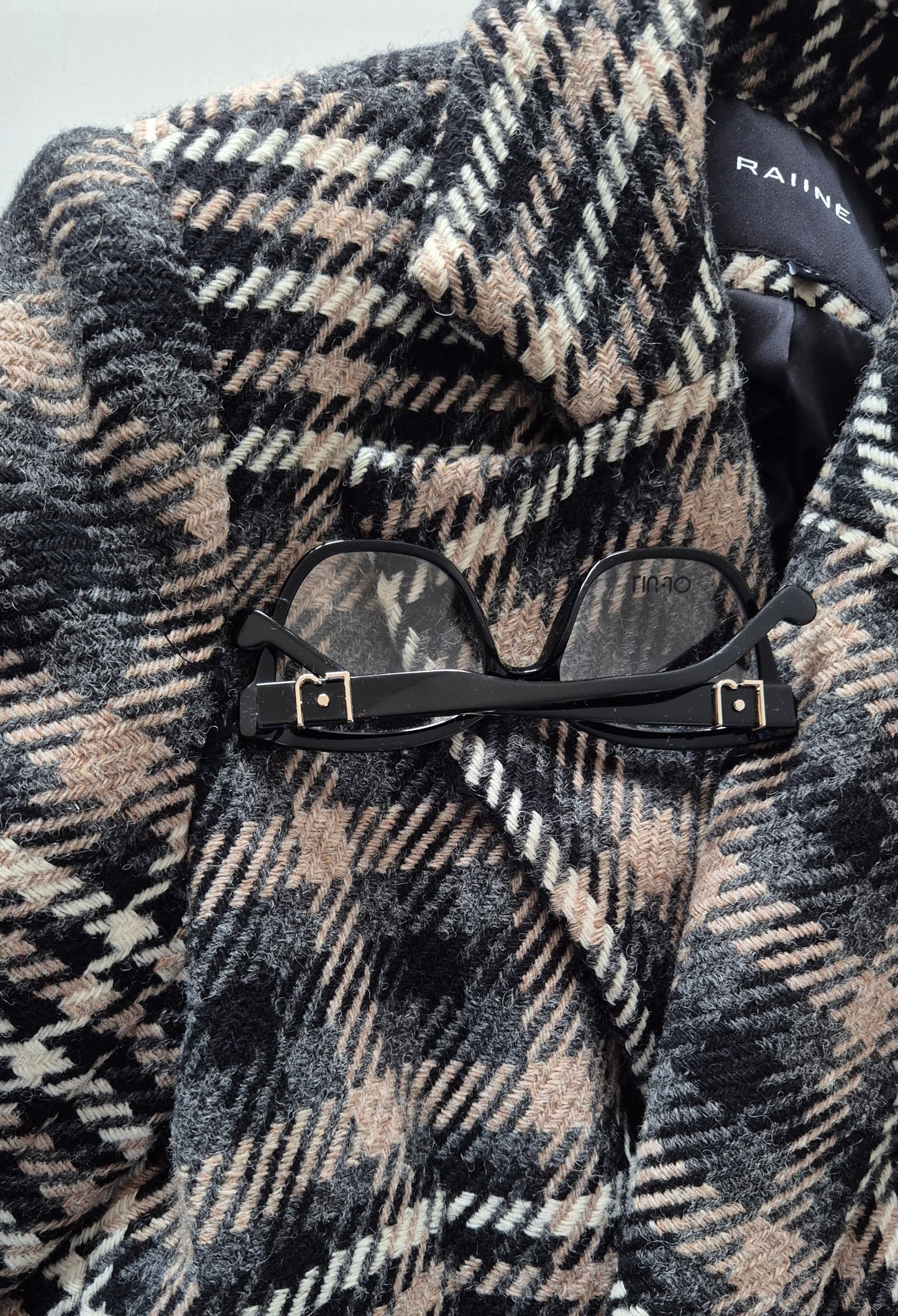 RAIINE karirani sako/kaput, 100% vuna