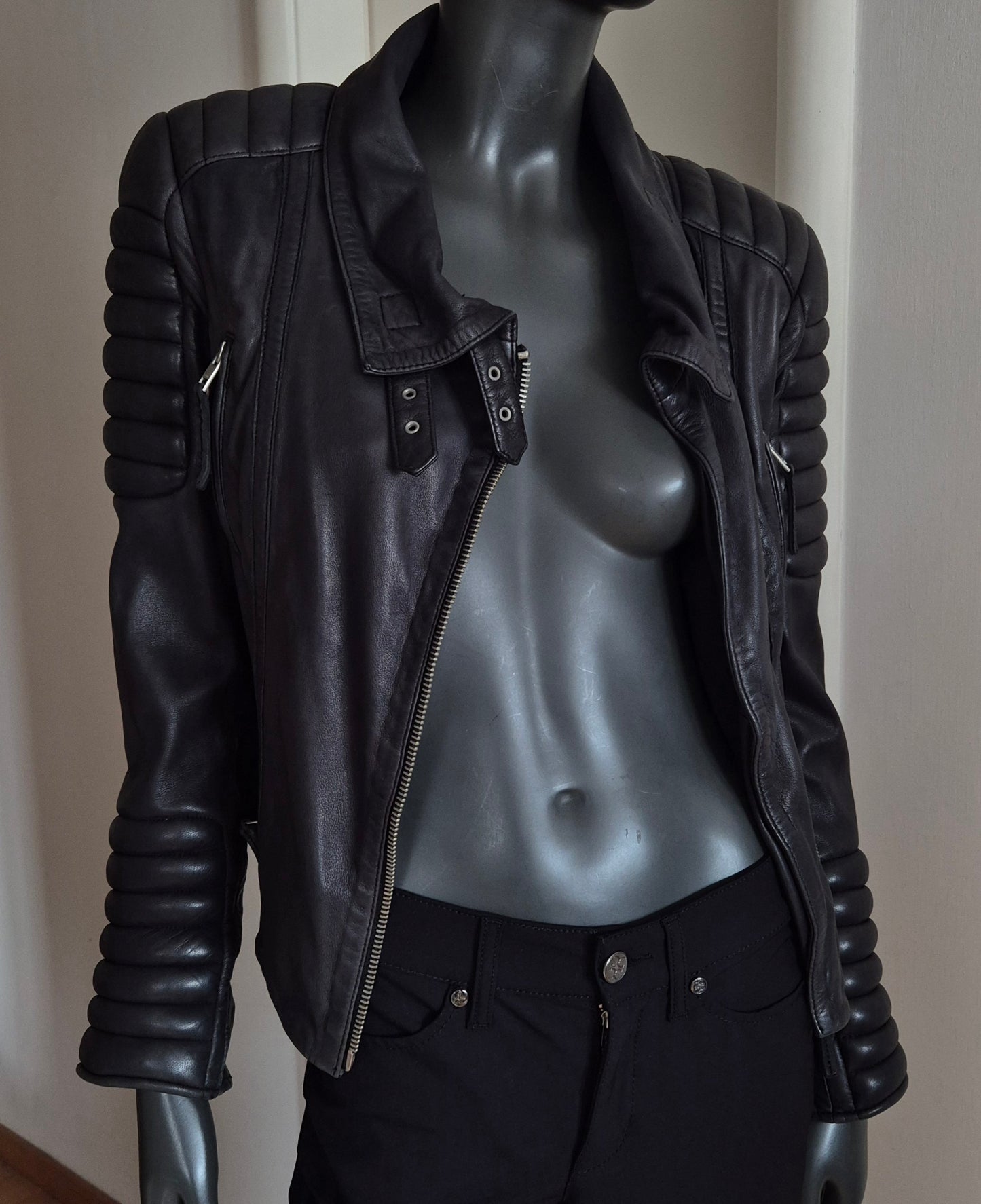 ALL SAINTS kožna biker jakna