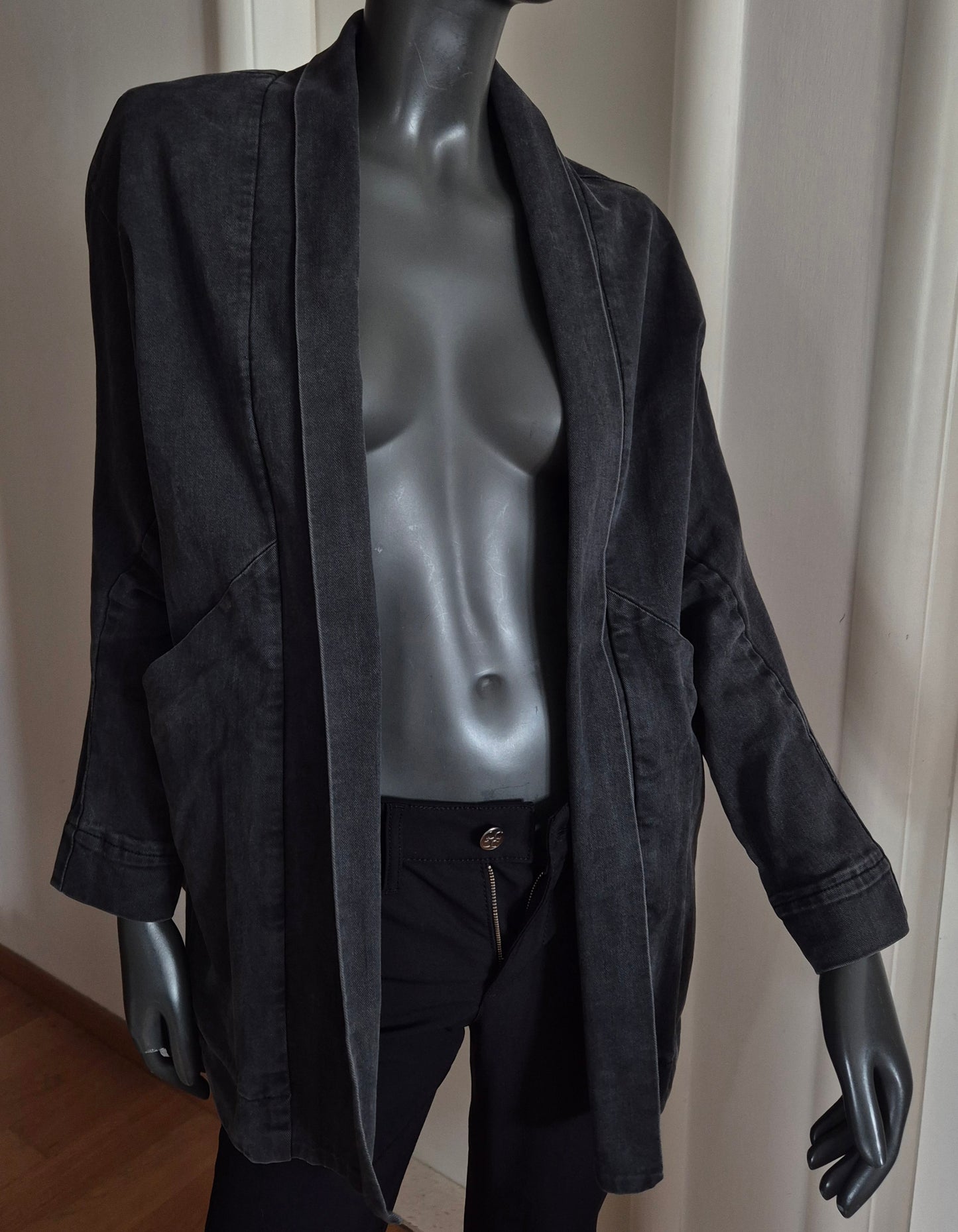 1/8 TAKAMURA meksička dizajnerska traper jakna kimono kroja, nova