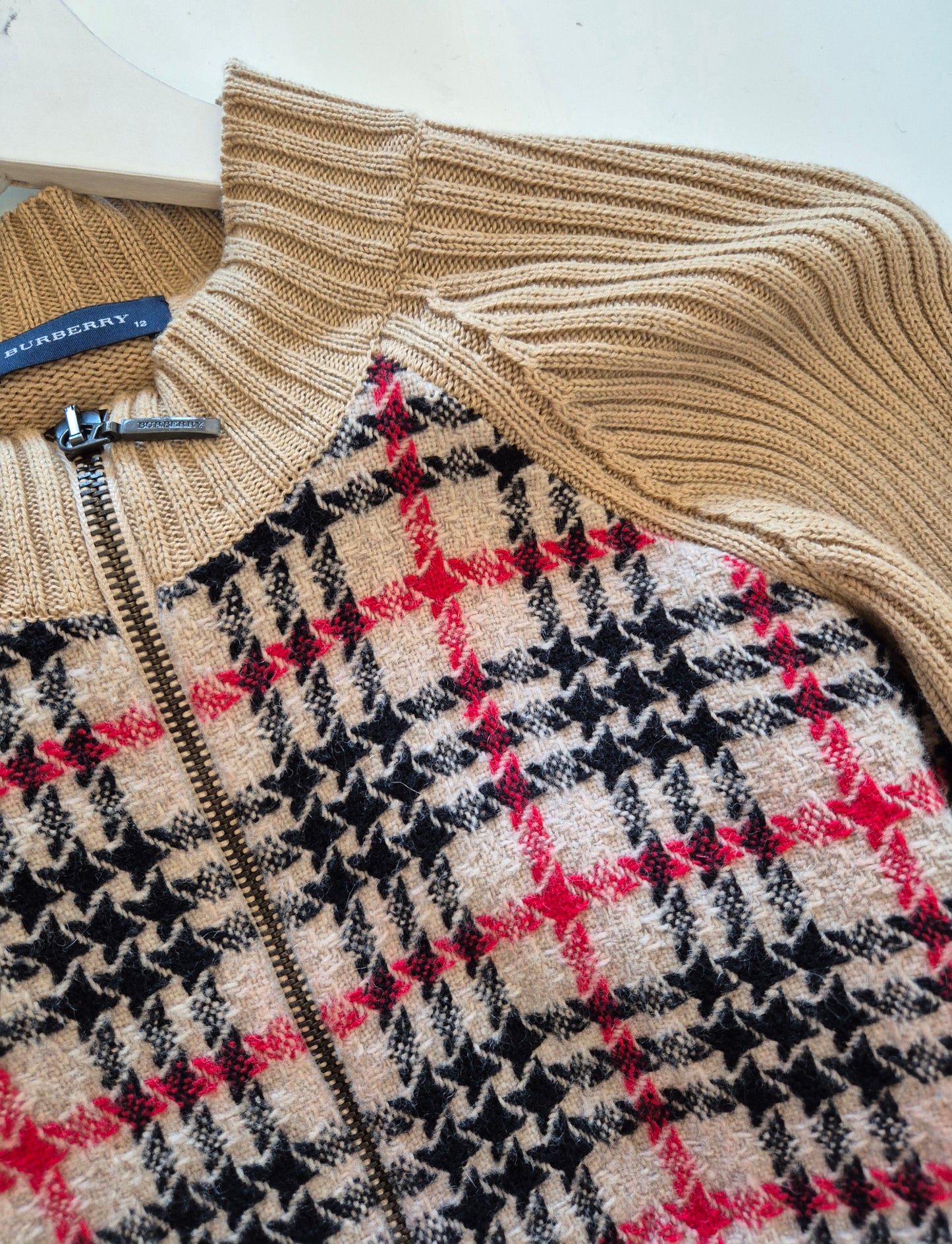 BURBERRY pleteni pulover/jakna