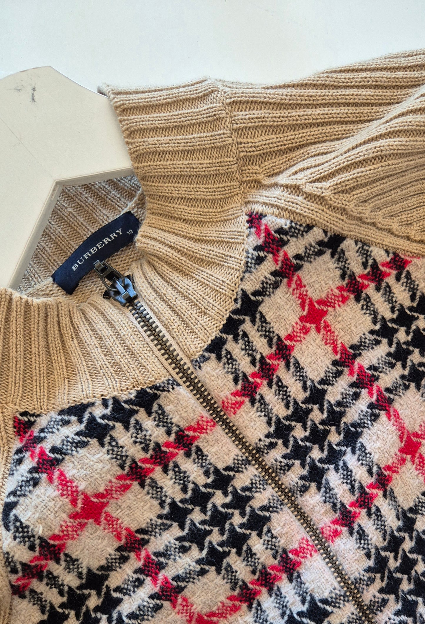 BURBERRY pleteni pulover/jakna