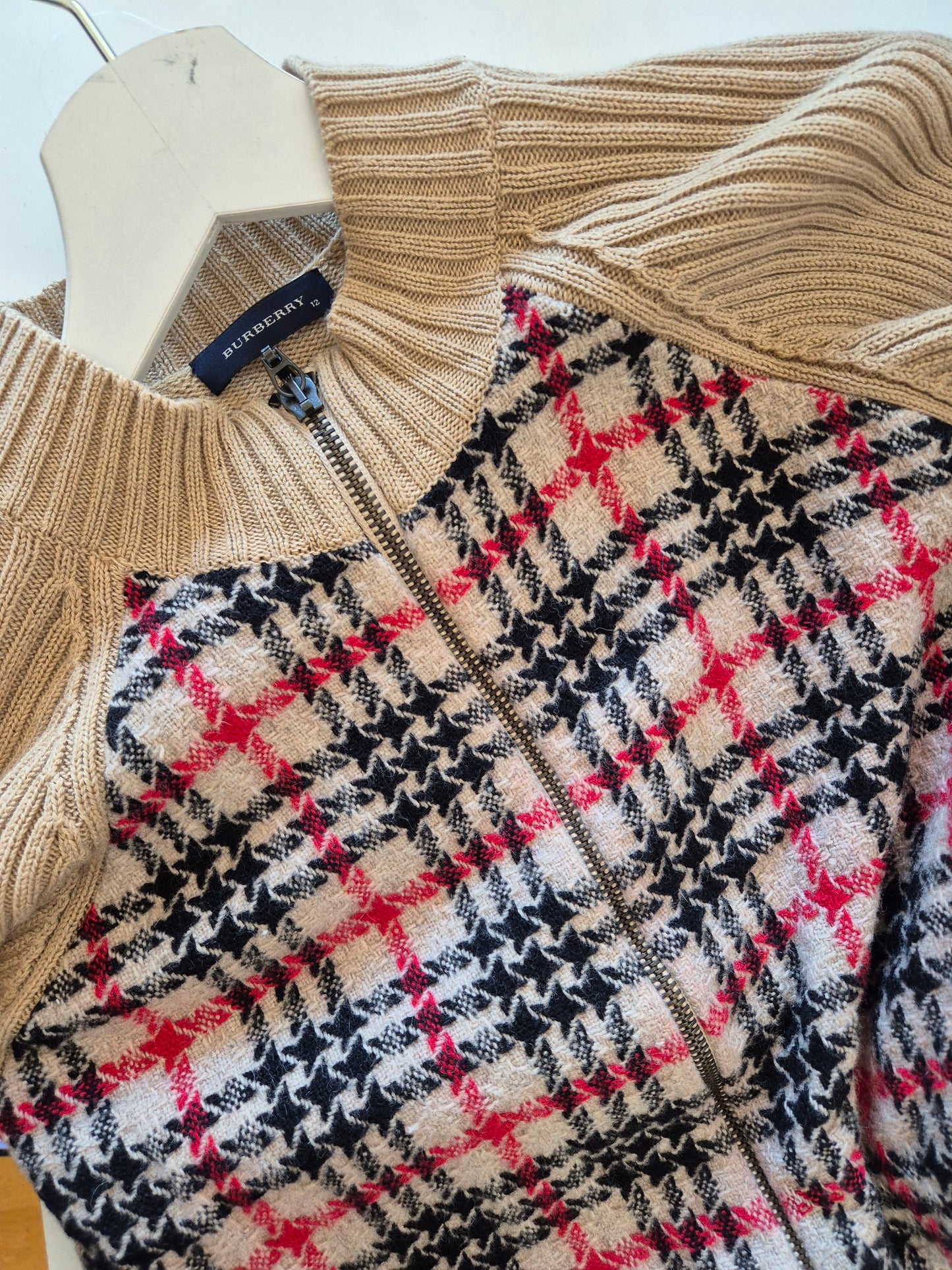 BURBERRY pleteni pulover/jakna