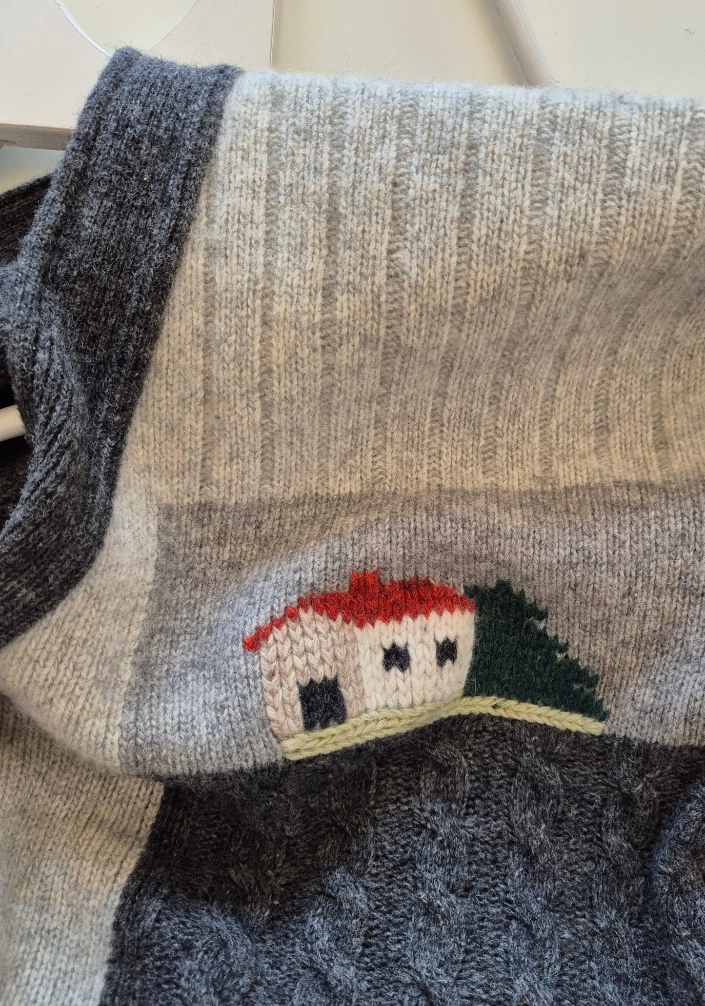 PAOLA DOTTI vintage landscape kardigan, vuna