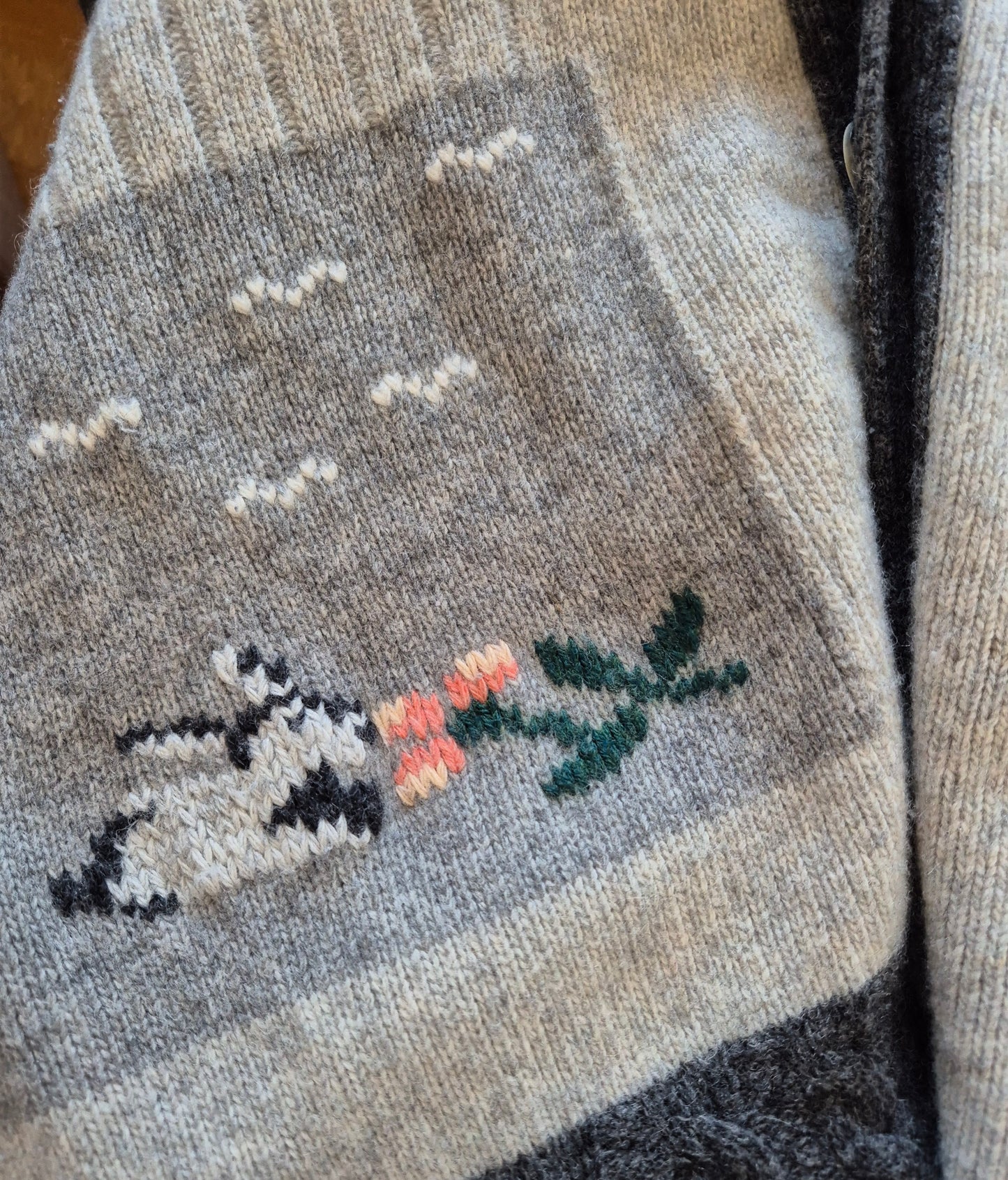 PAOLA DOTTI vintage landscape kardigan, vuna