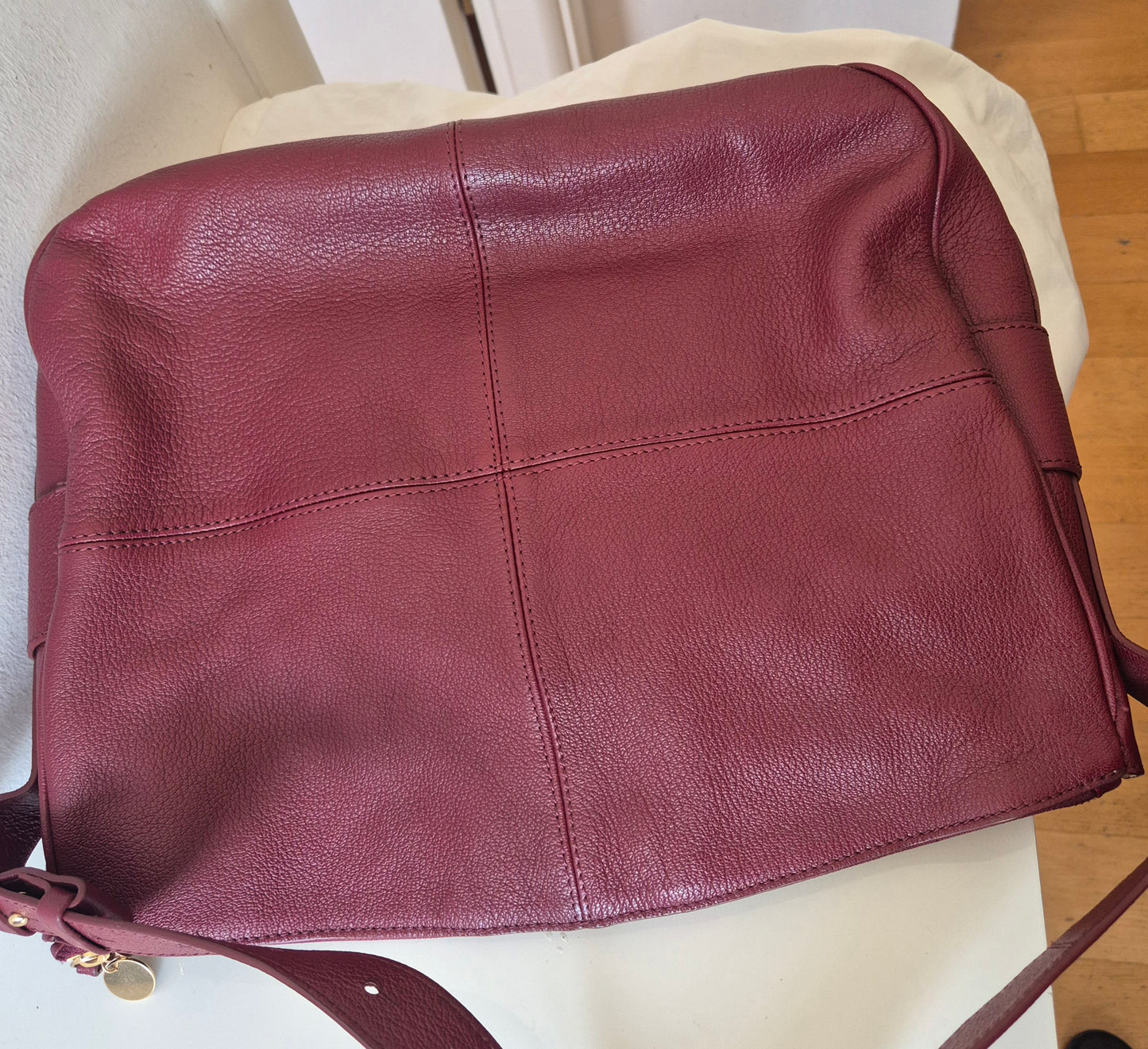 CHLOÉ velika hobo torba, koža i brušena koža