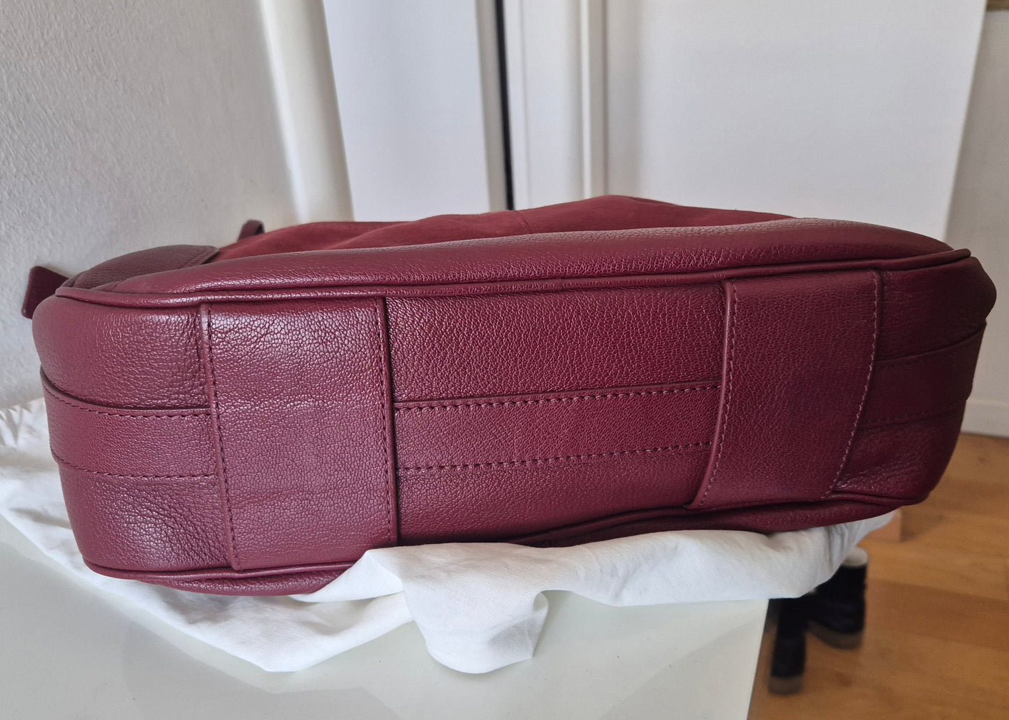 CHLOÉ velika hobo torba, koža i brušena koža