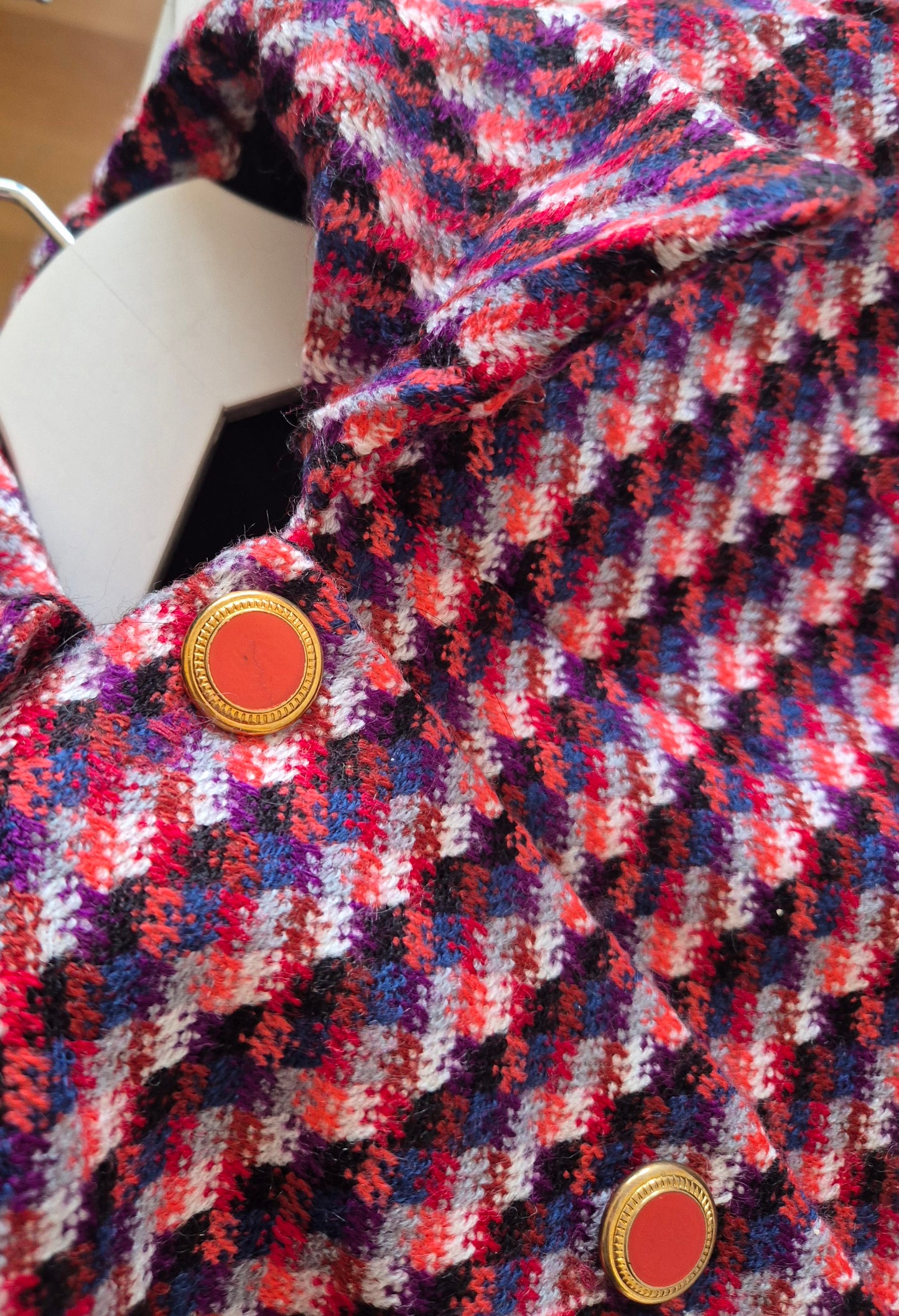 very vintage tweed jakna, vuna