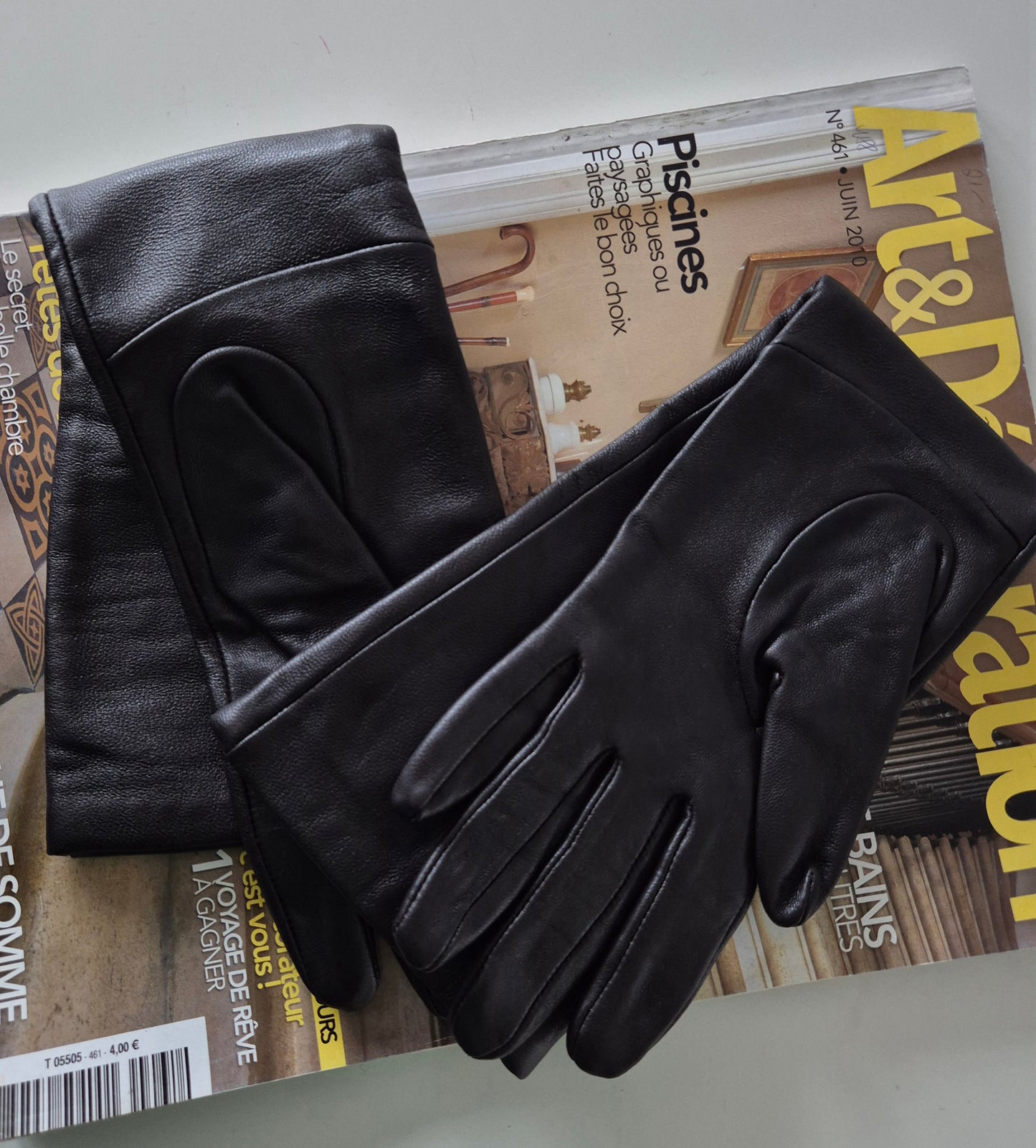 COS duge tamnosmeđe kožne rukavice, nove