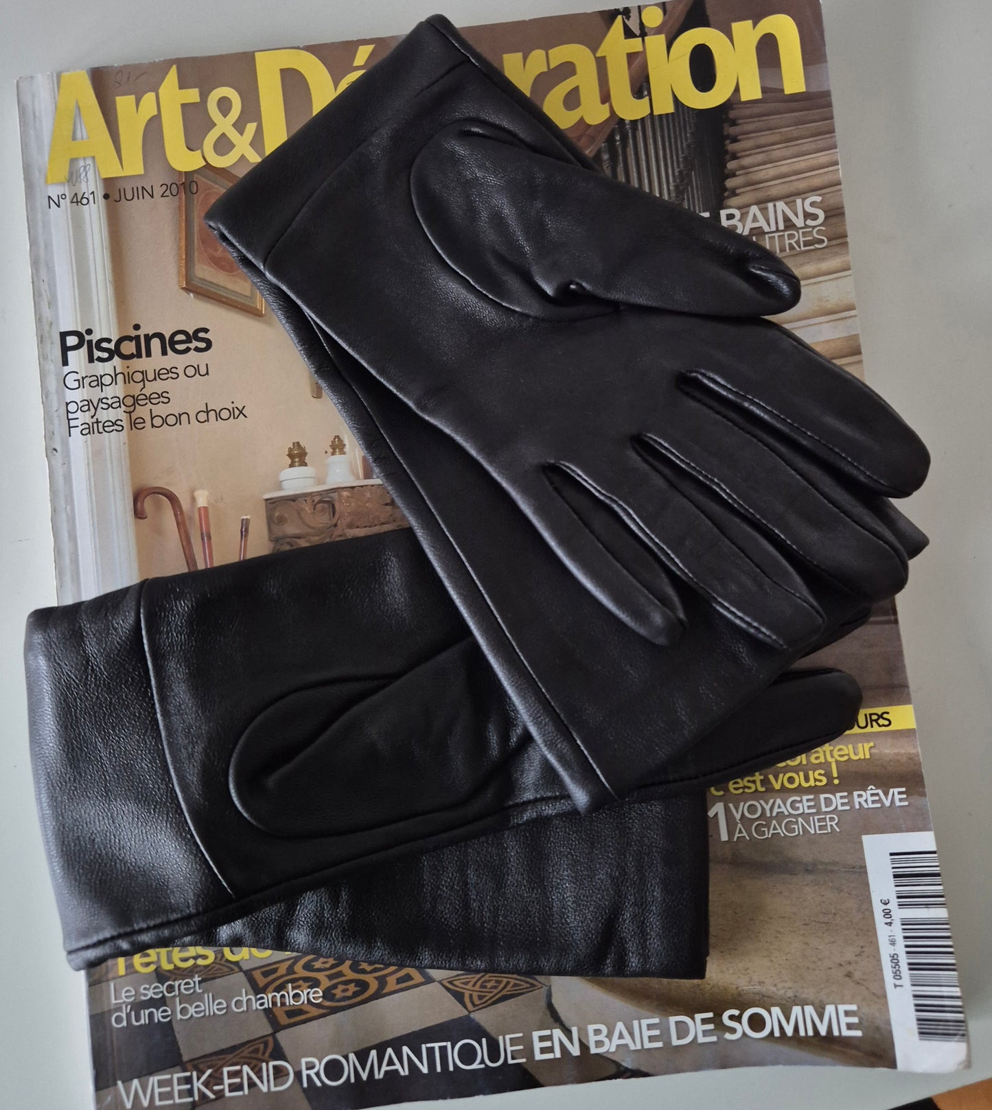 COS duge tamnosmeđe kožne rukavice, nove