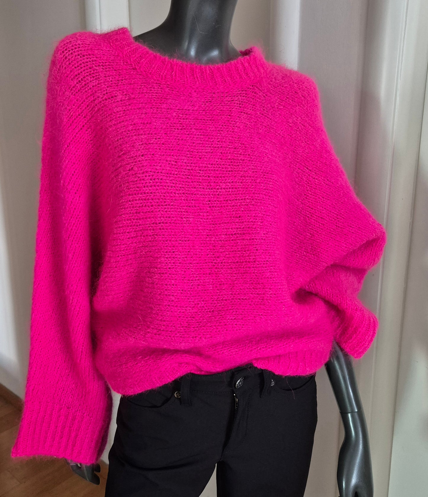 ESSENTIEL ANTWERP pink pulover, mješavina mohera