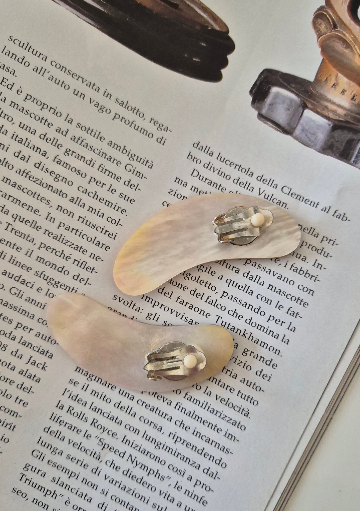 naušnice/klipse od sedefa, nove