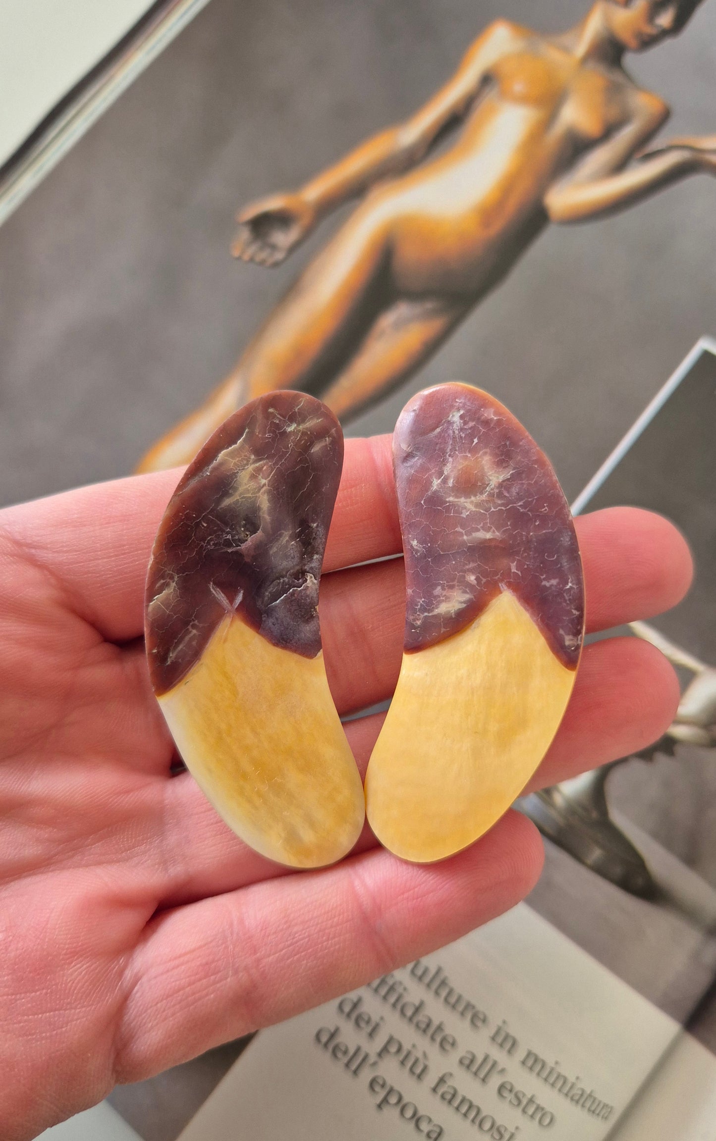 naušnice/klipse od sedefa, nove