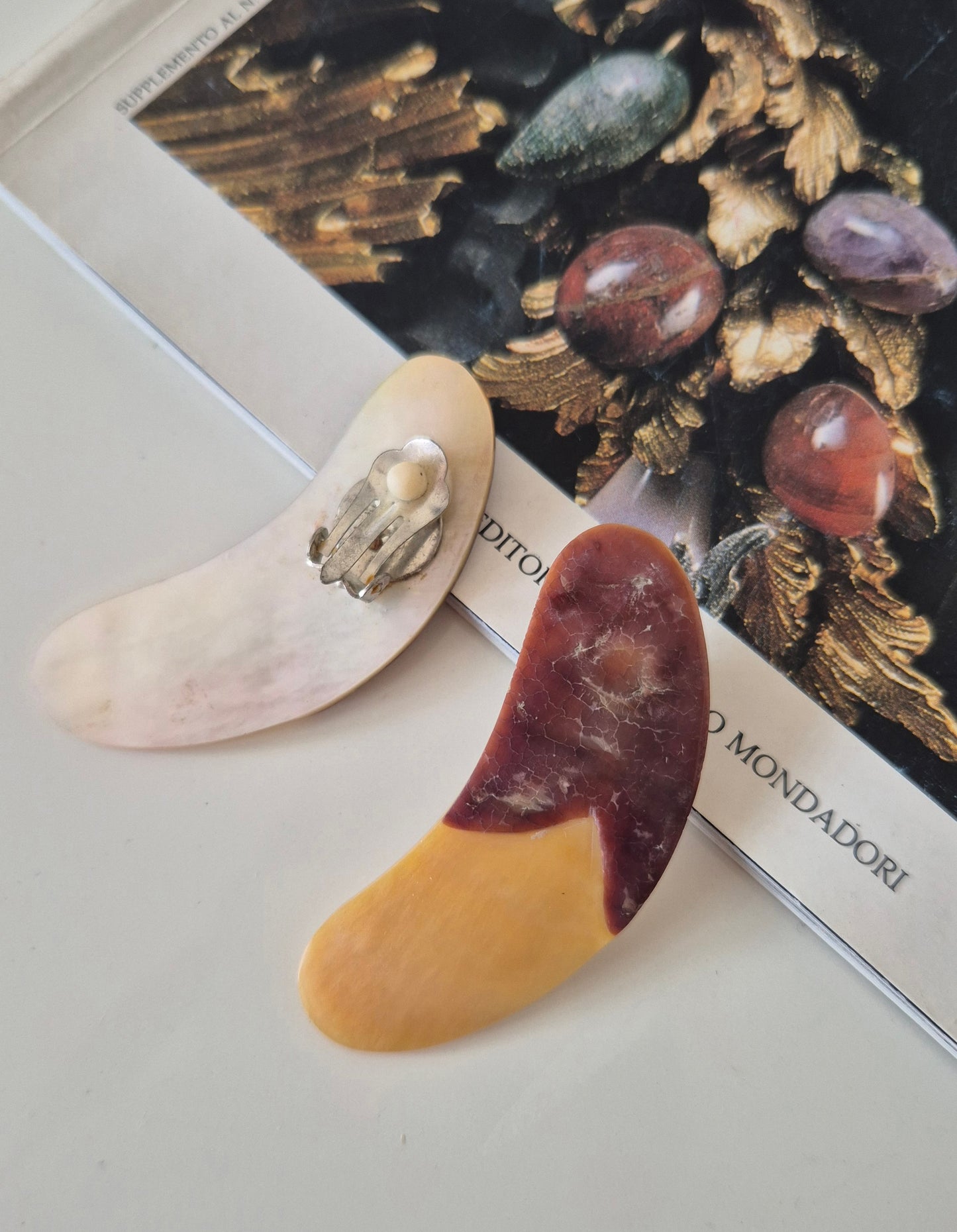 naušnice/klipse od sedefa, nove