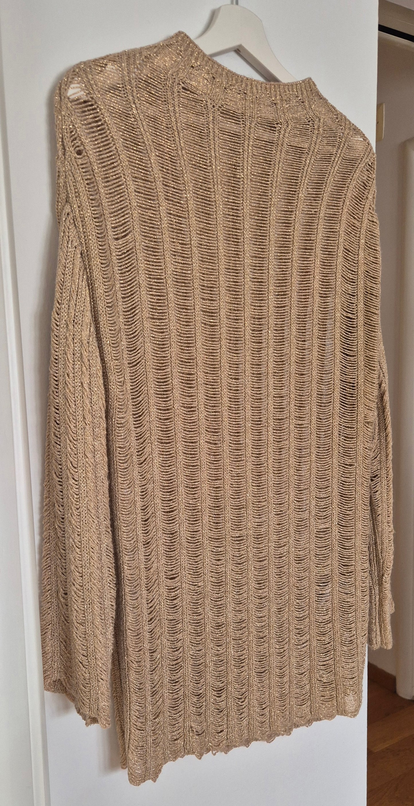 beige-zlatna končana vesta/haljina