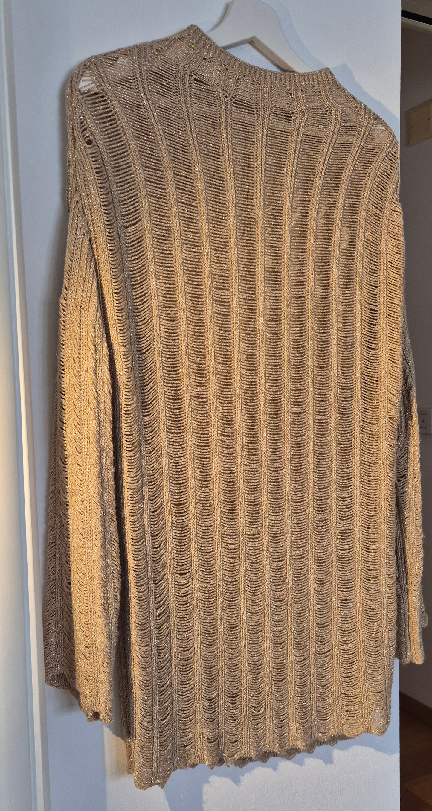 beige-zlatna končana vesta/haljina