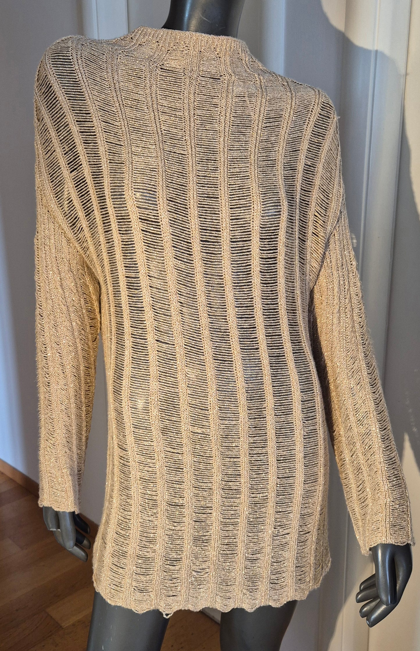 beige-zlatna končana vesta/haljina