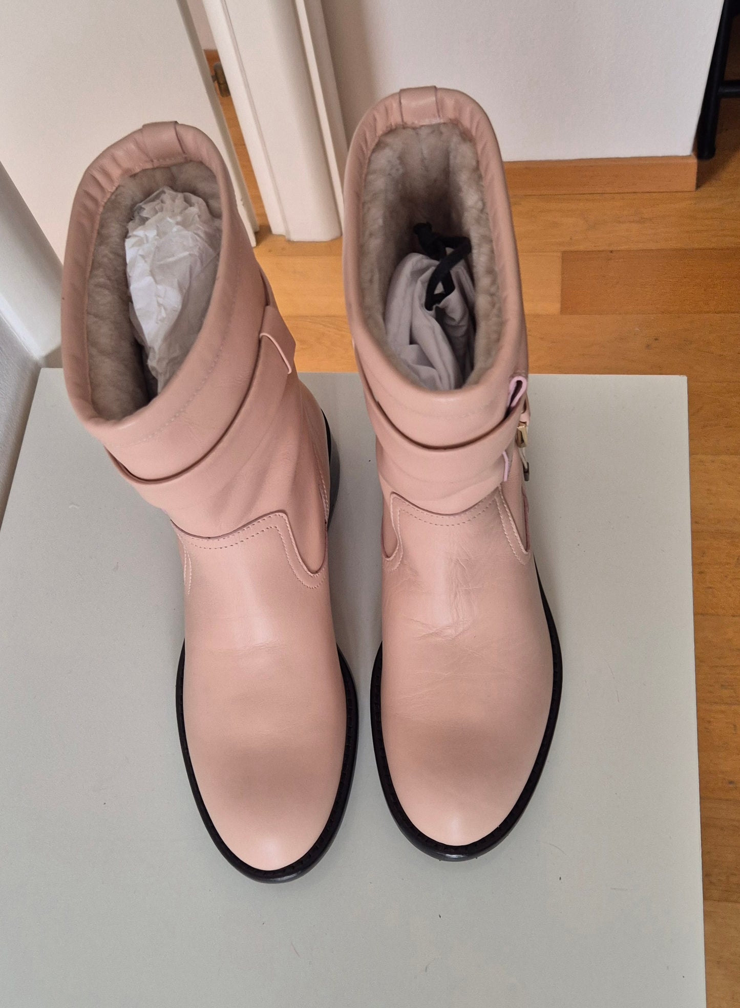 VALENTINO ružičaste čizme, koža, 38, nove