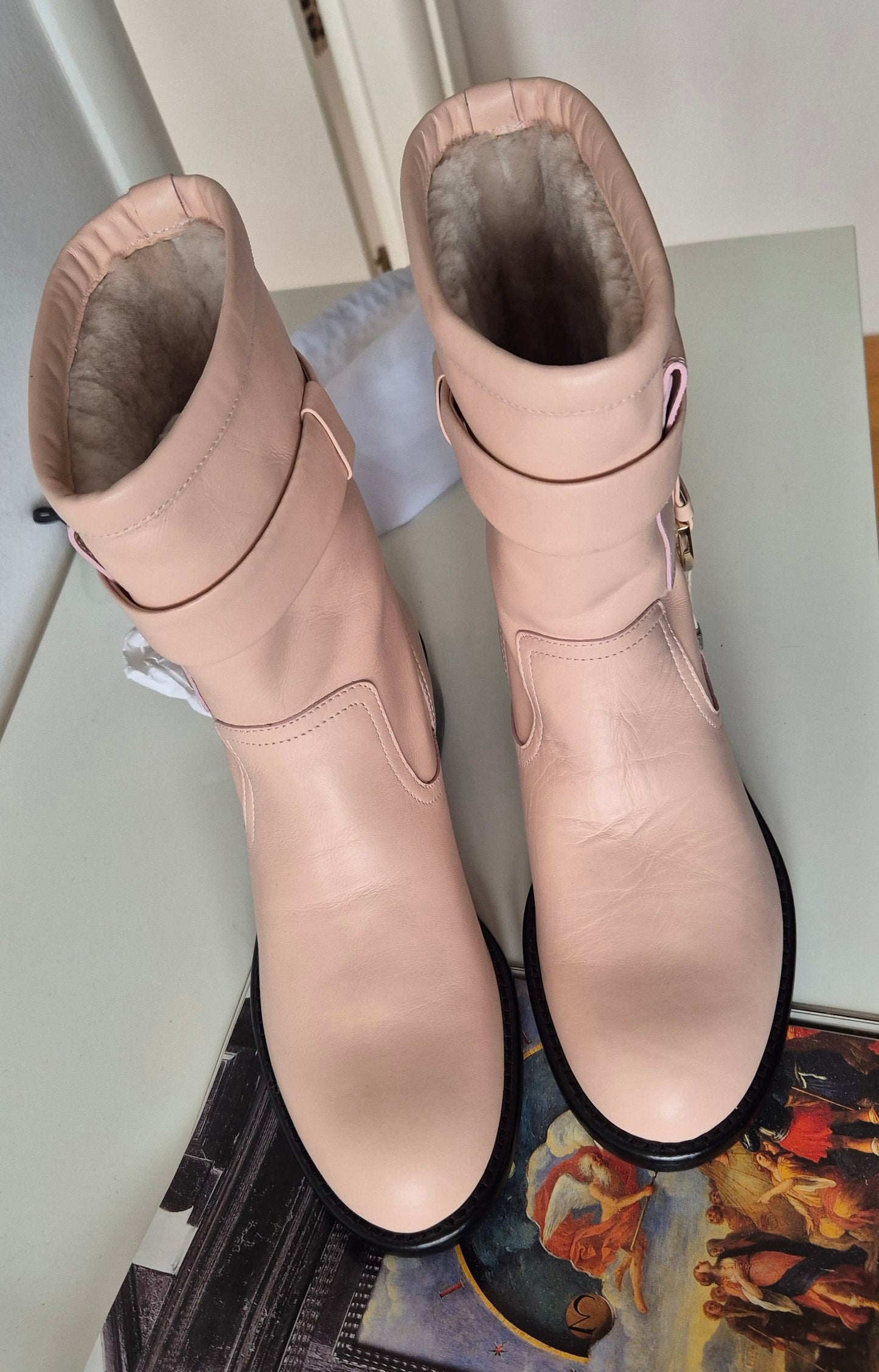 VALENTINO ružičaste čizme, koža, 38, nove