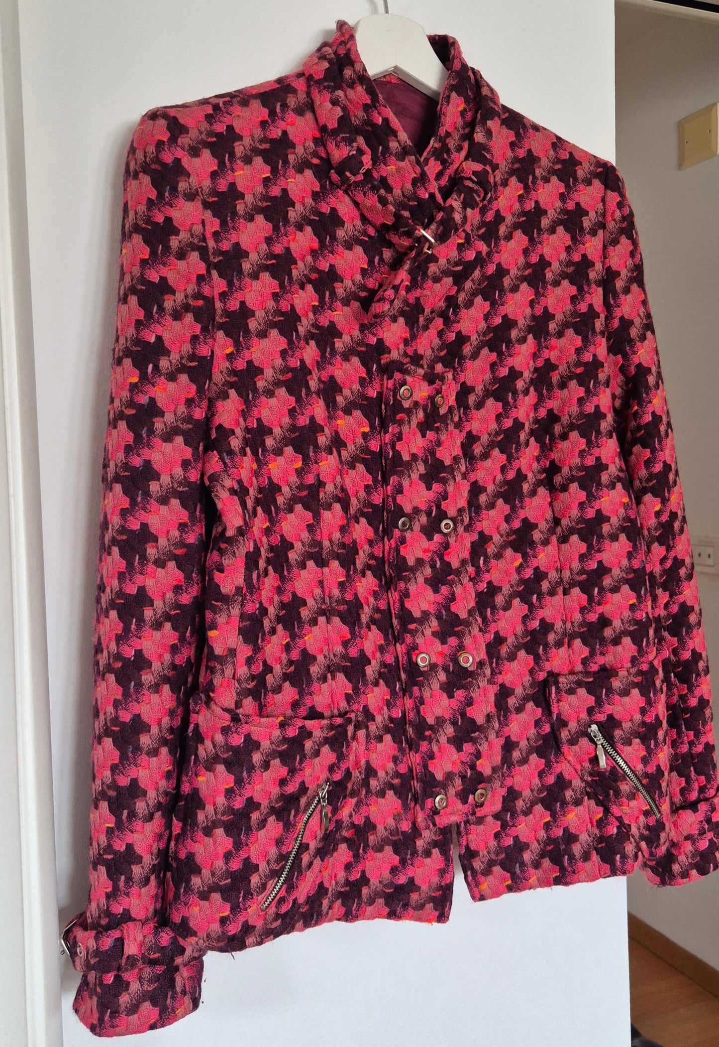 vintage tweed pepita jakna, vuna