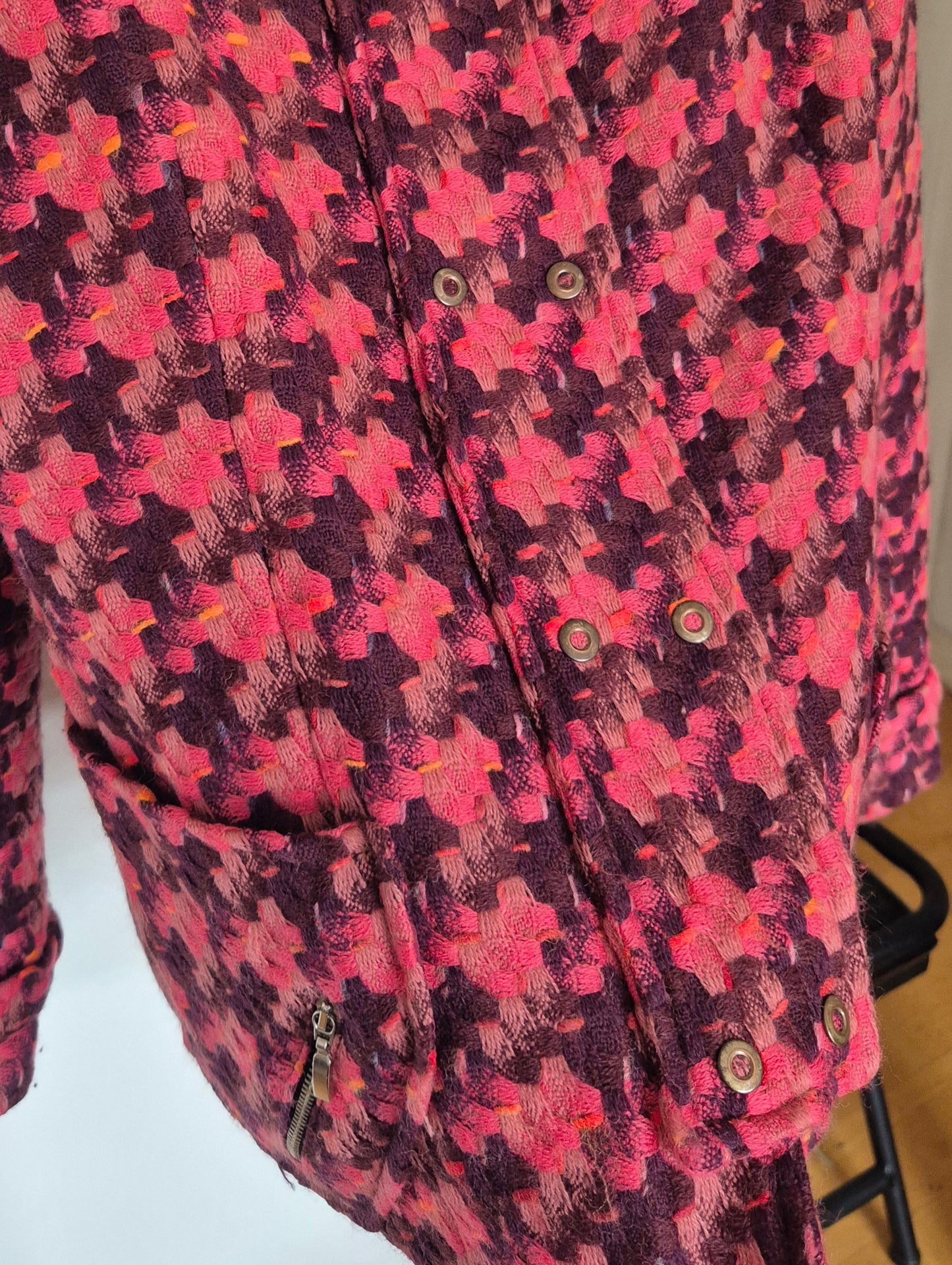 vintage tweed pepita jakna, vuna