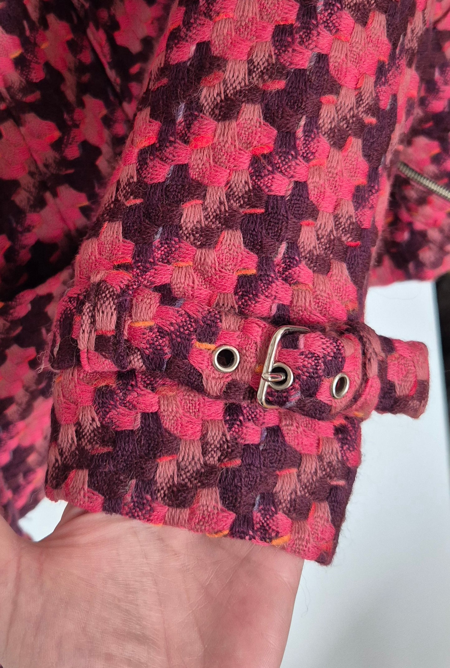 vintage tweed pepita jakna, vuna