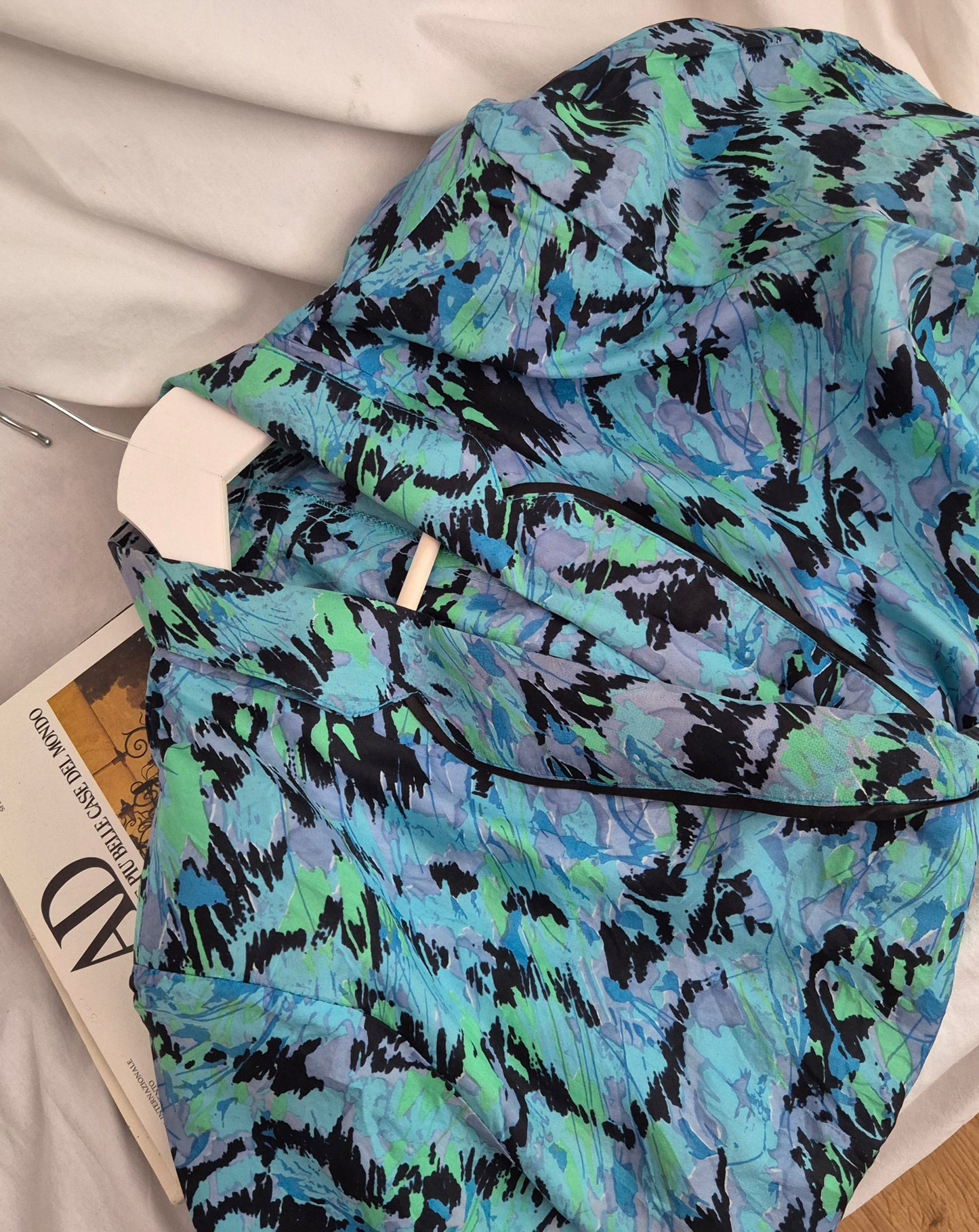 vintage bluza posebnog kroja, 100% svila