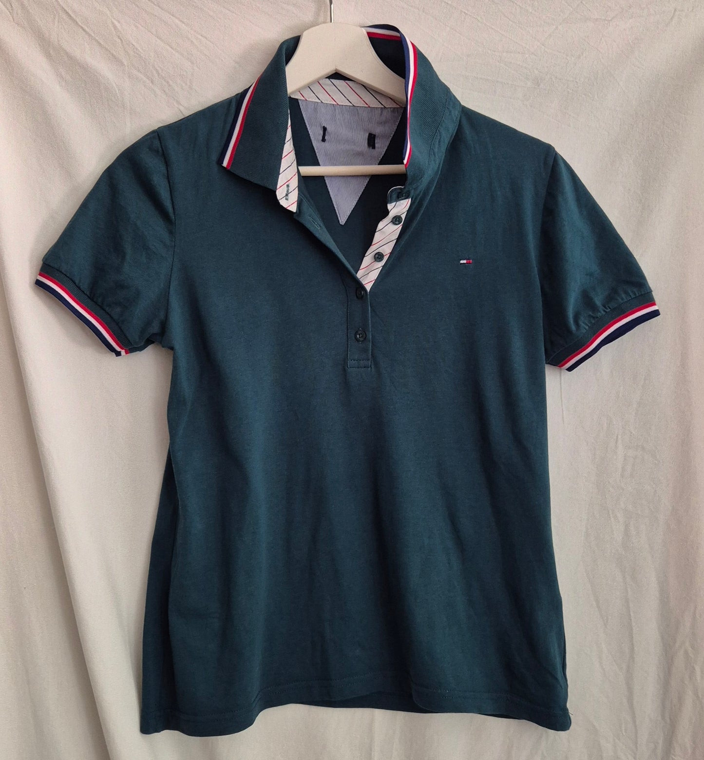 TOMMY HILFIGER tamnozelena polo majica, pamuk, nova