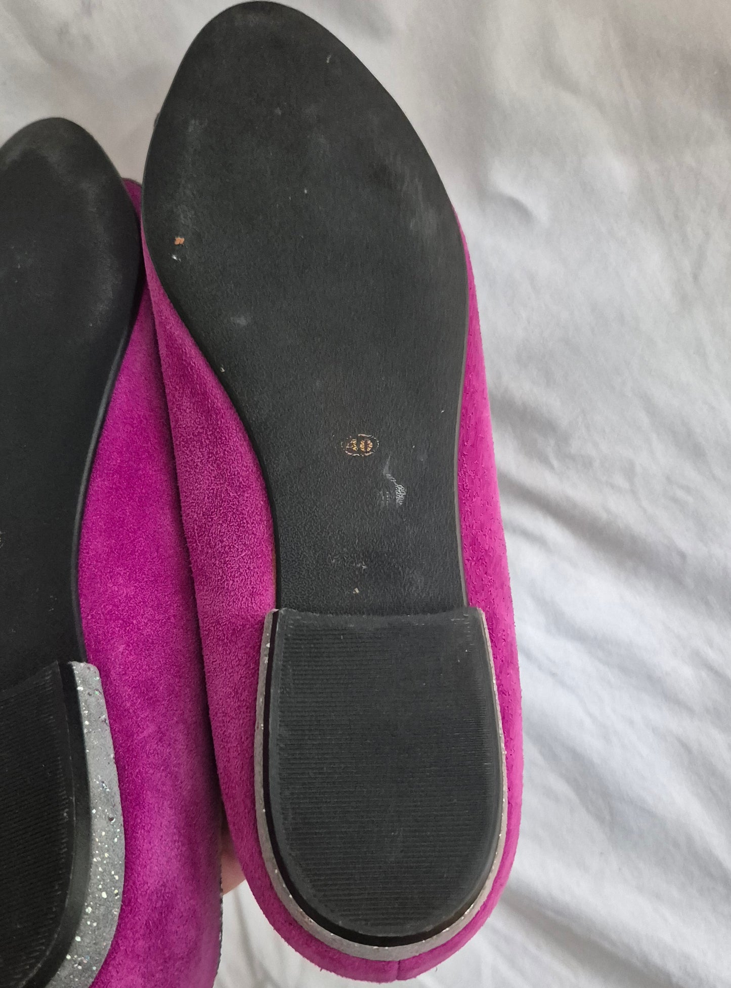 BUNTI balerinke, brušena koža, ručni rad, nove, 40 🎀