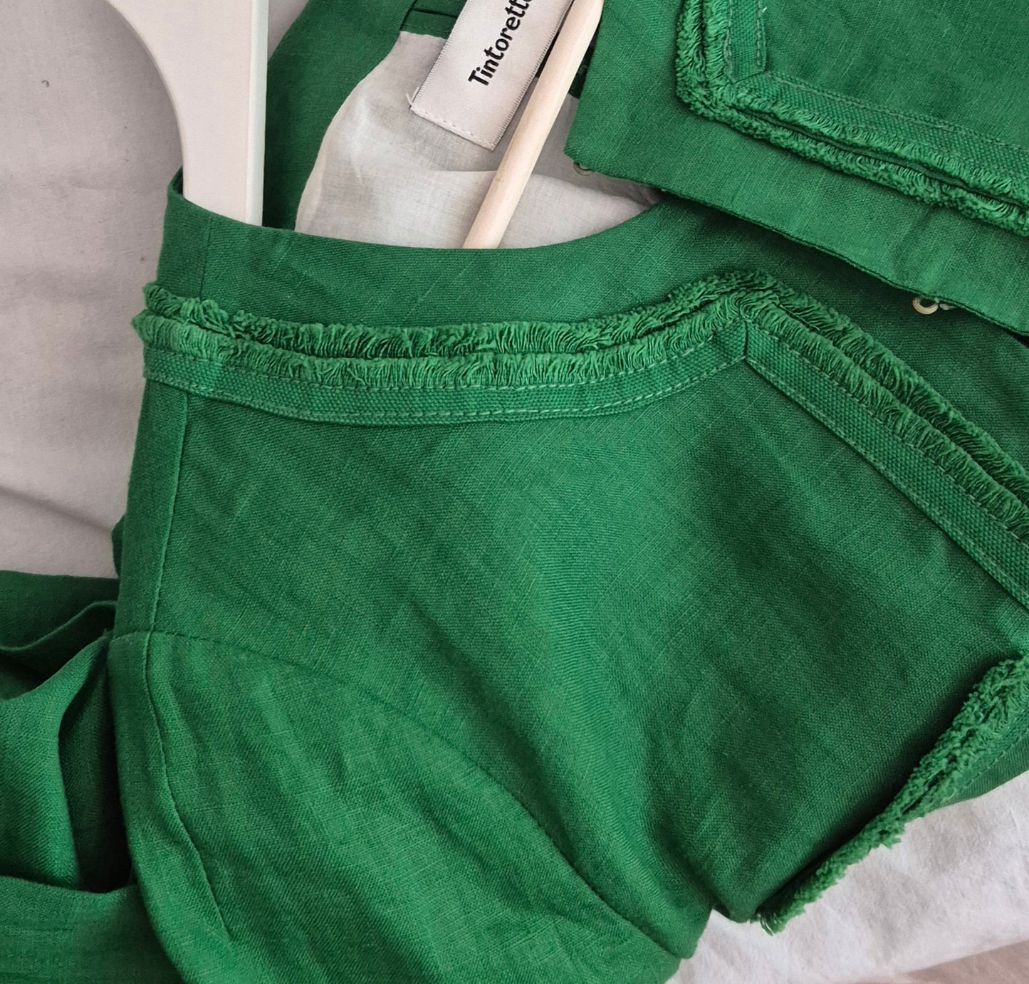 TINTORETTO zelena jakna, 100% lan, nova 💚