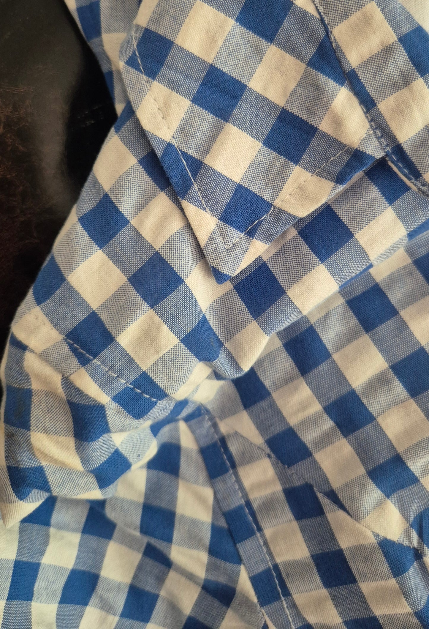 gingham haljina s remenom, pamuk
