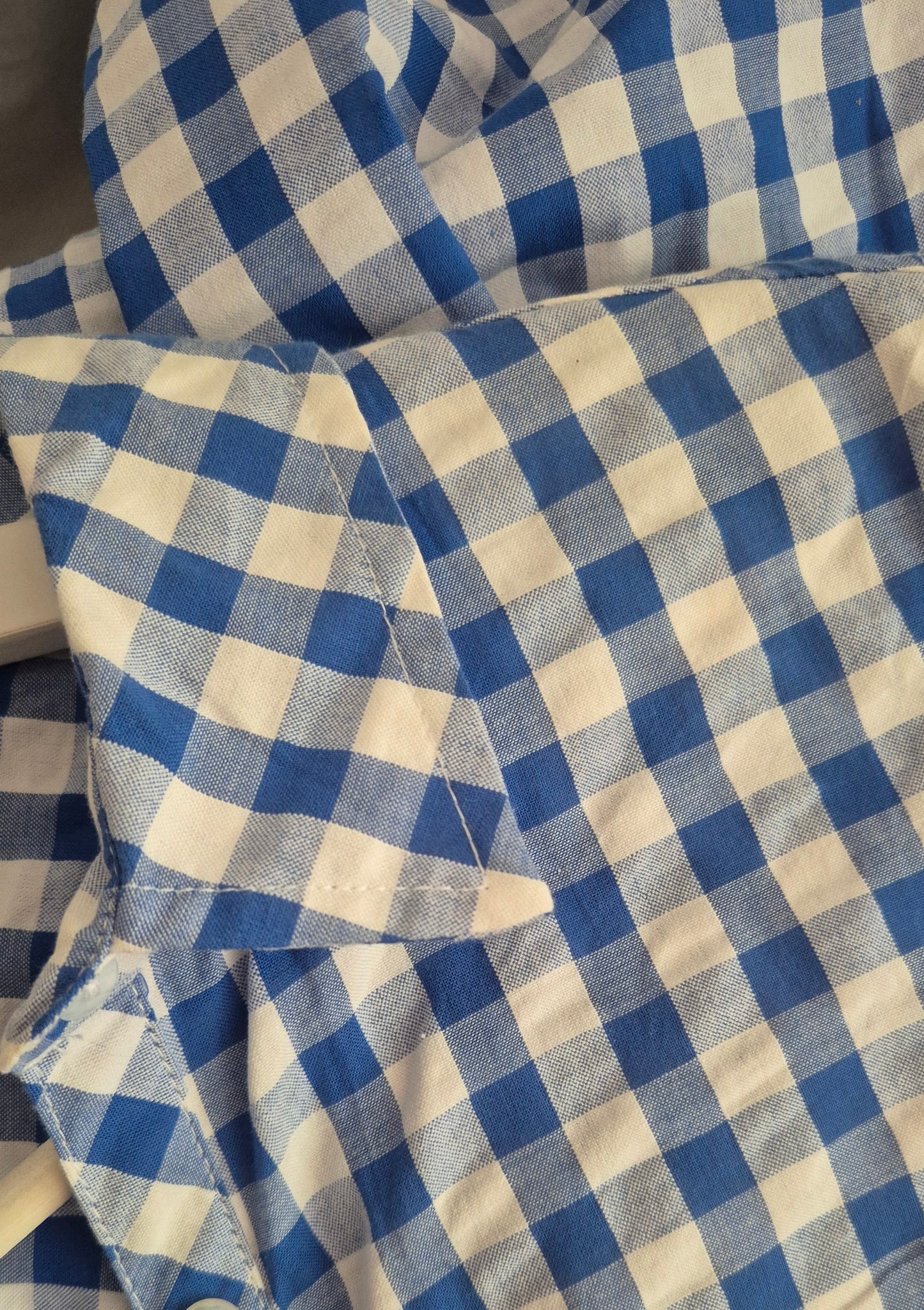 gingham haljina s remenom, pamuk