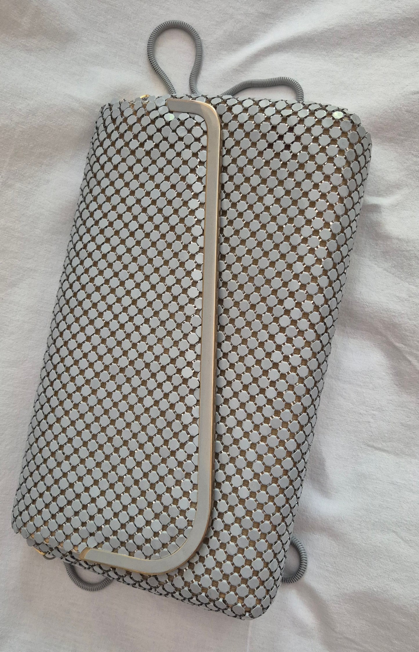 vintage torba 🩶 koža i metalna mreža
